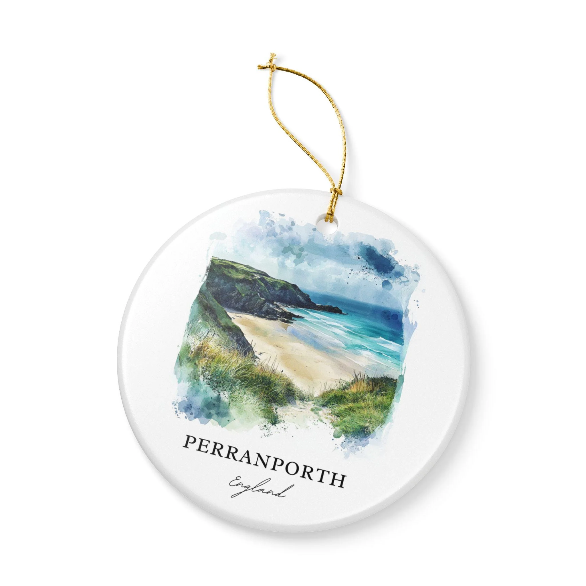 Perranporth Ornament: Unique Perranporth England Souvenir, Perranporth Xmas Decor, and Authentic England Gift - Image 3