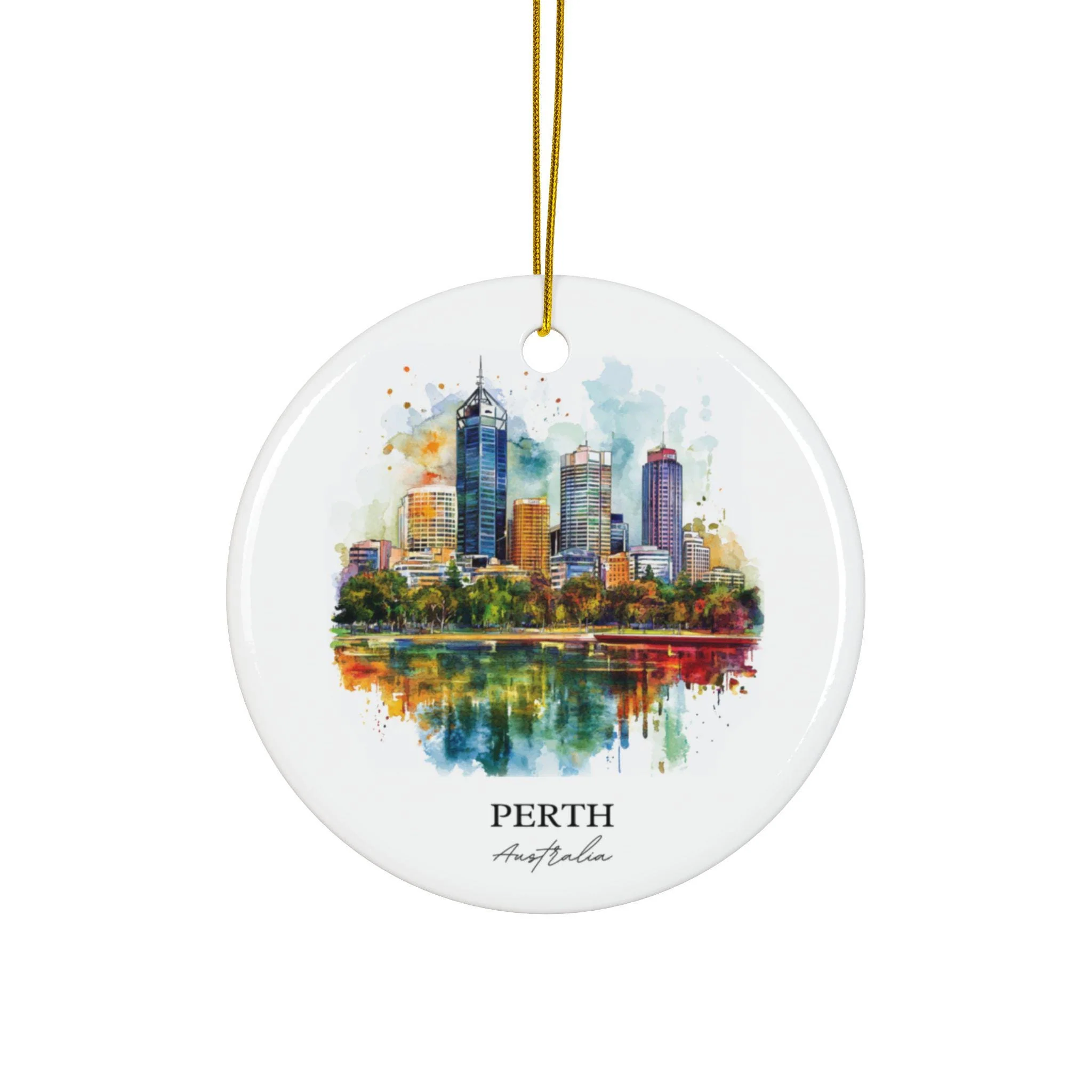 Perth Australia Ornament: Unique Perth Souvenir, Perth Xmas Decor, and Authentic Perth Australia Gift