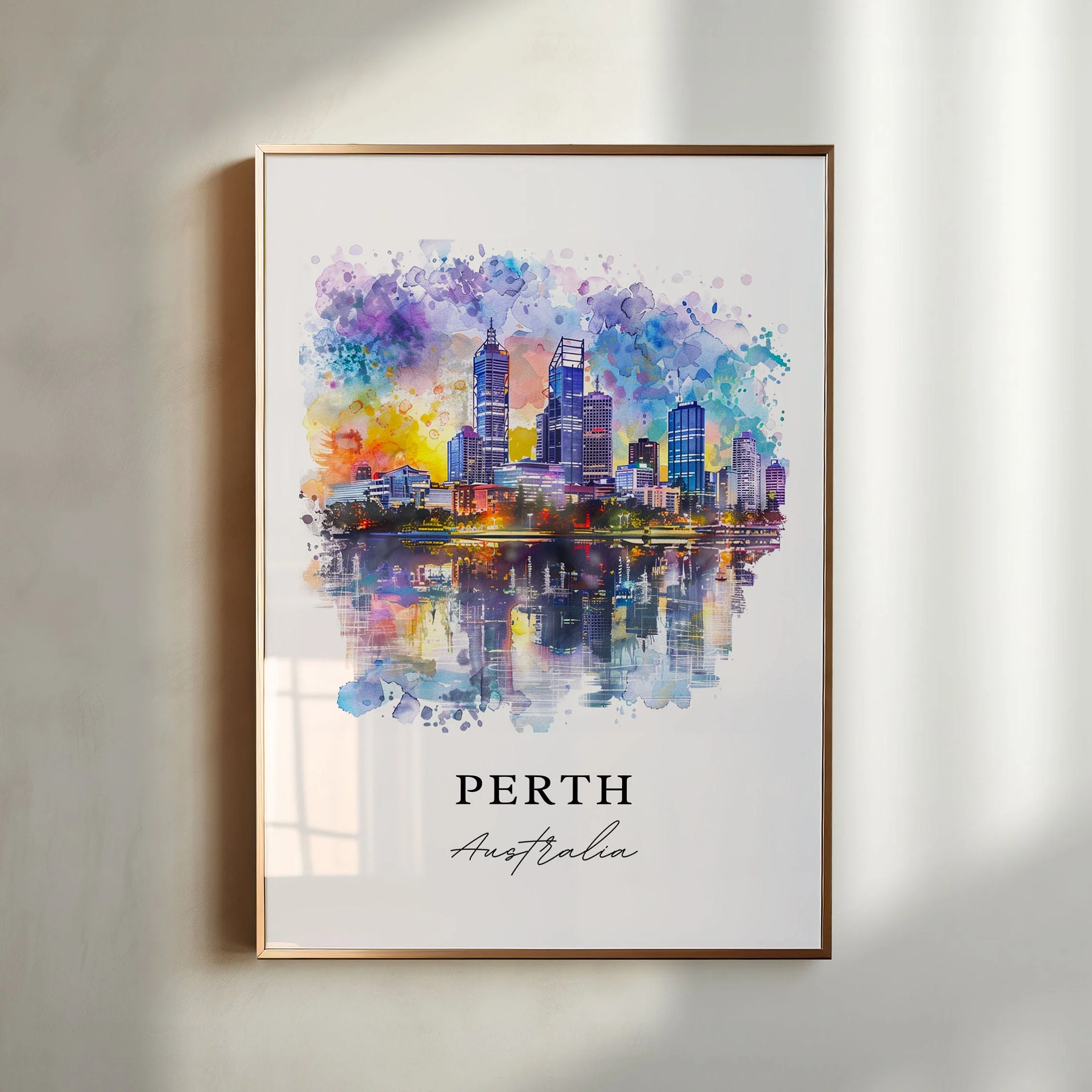 Perth, Australia – Watercolor Art Print