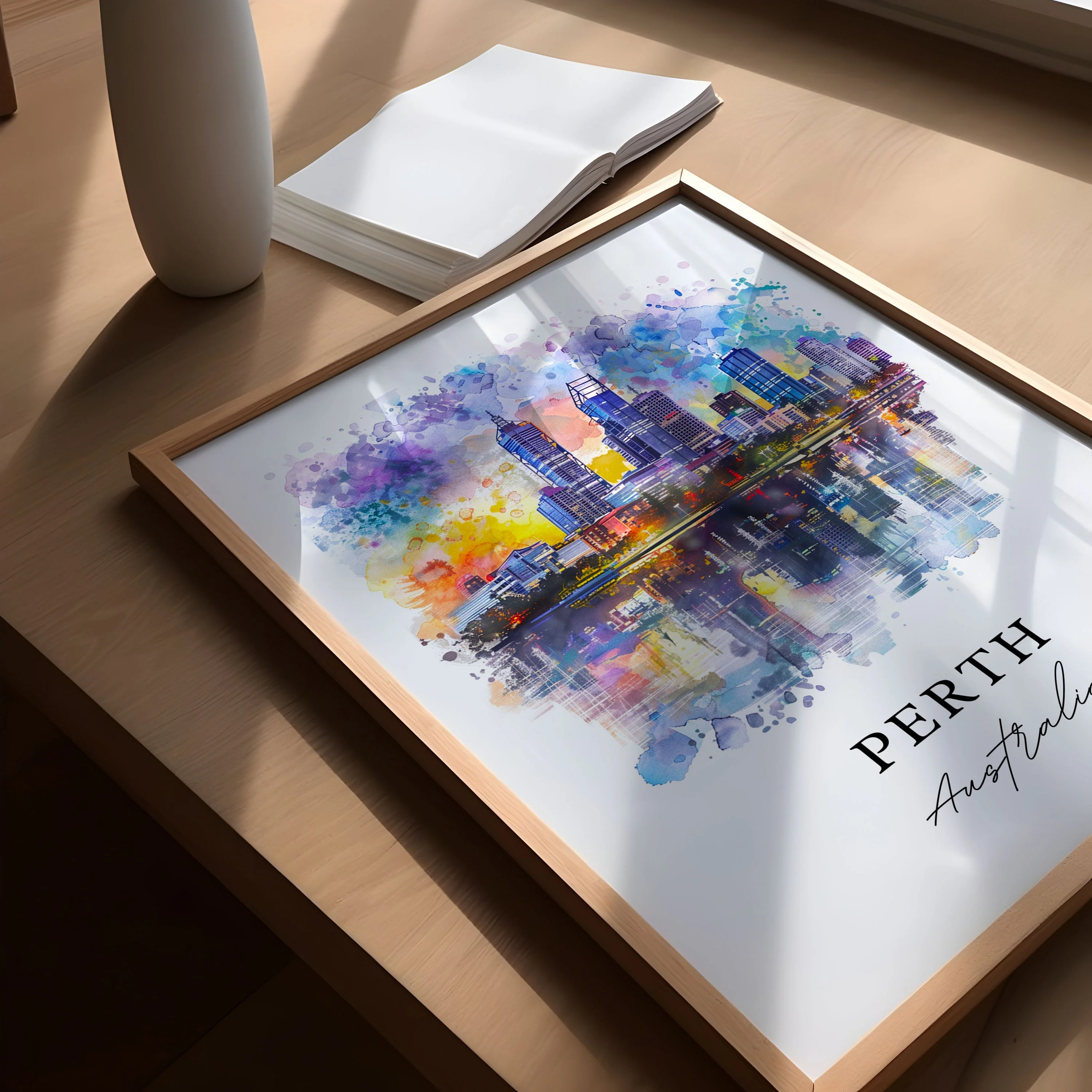 Perth, Australia – Watercolor Art Print - Image 3