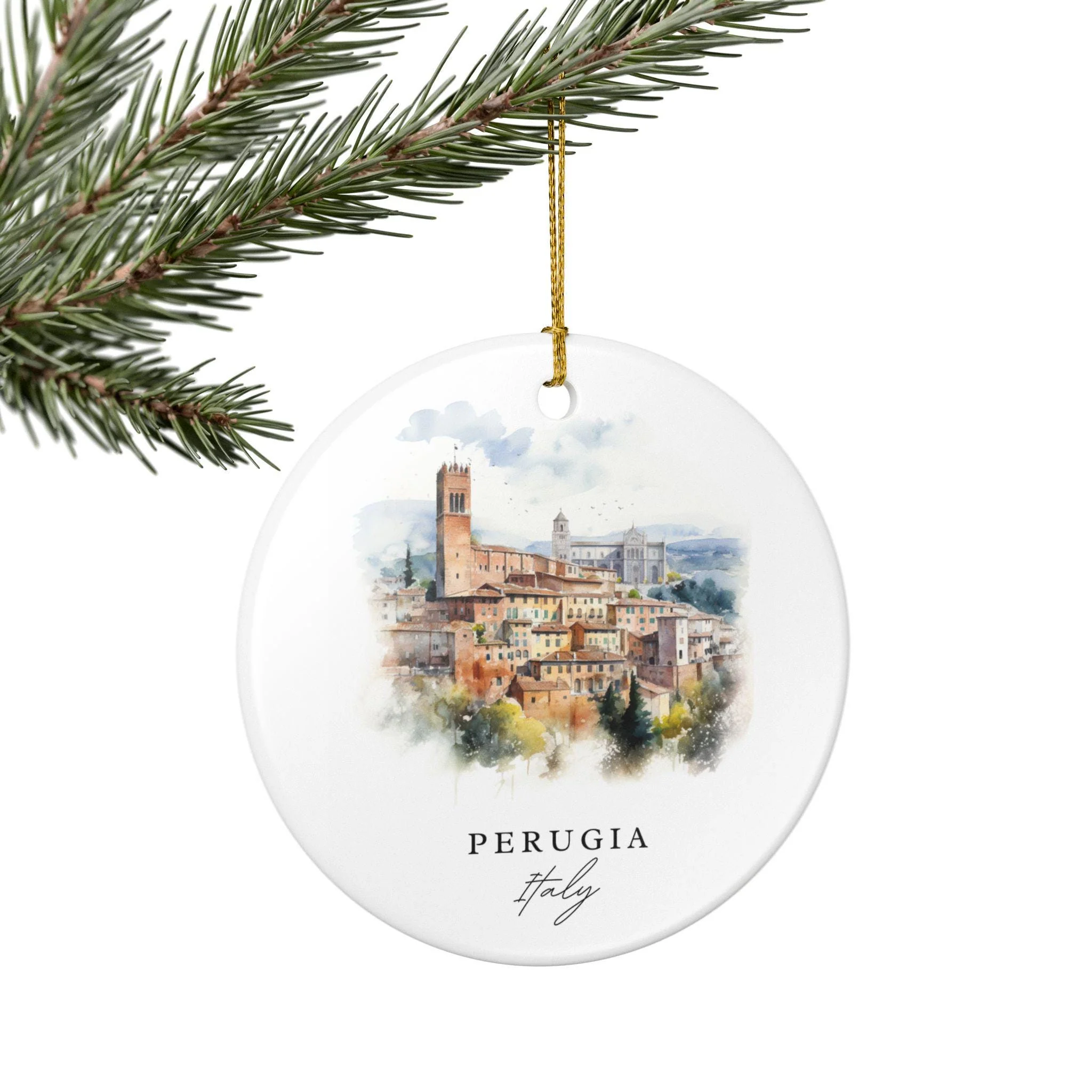 Perugia Italy Ornament: Unique Perugia Souvenir, Perugia Italy Xmas Decor, and Authentic Perugia Italy Gift - Image 5