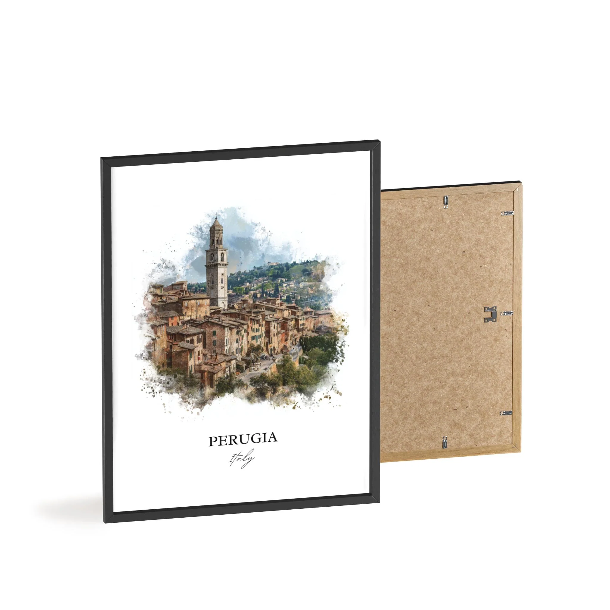 Perugia, Italy – Watercolor Art Print - Image 11