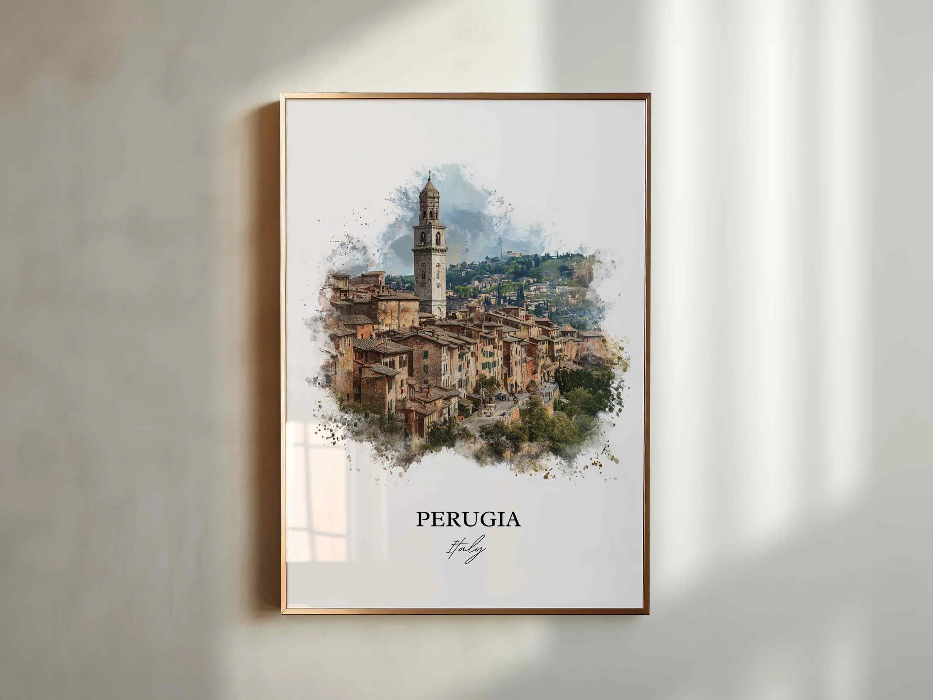 Perugia, Italy – Watercolor Art Print - Image 6
