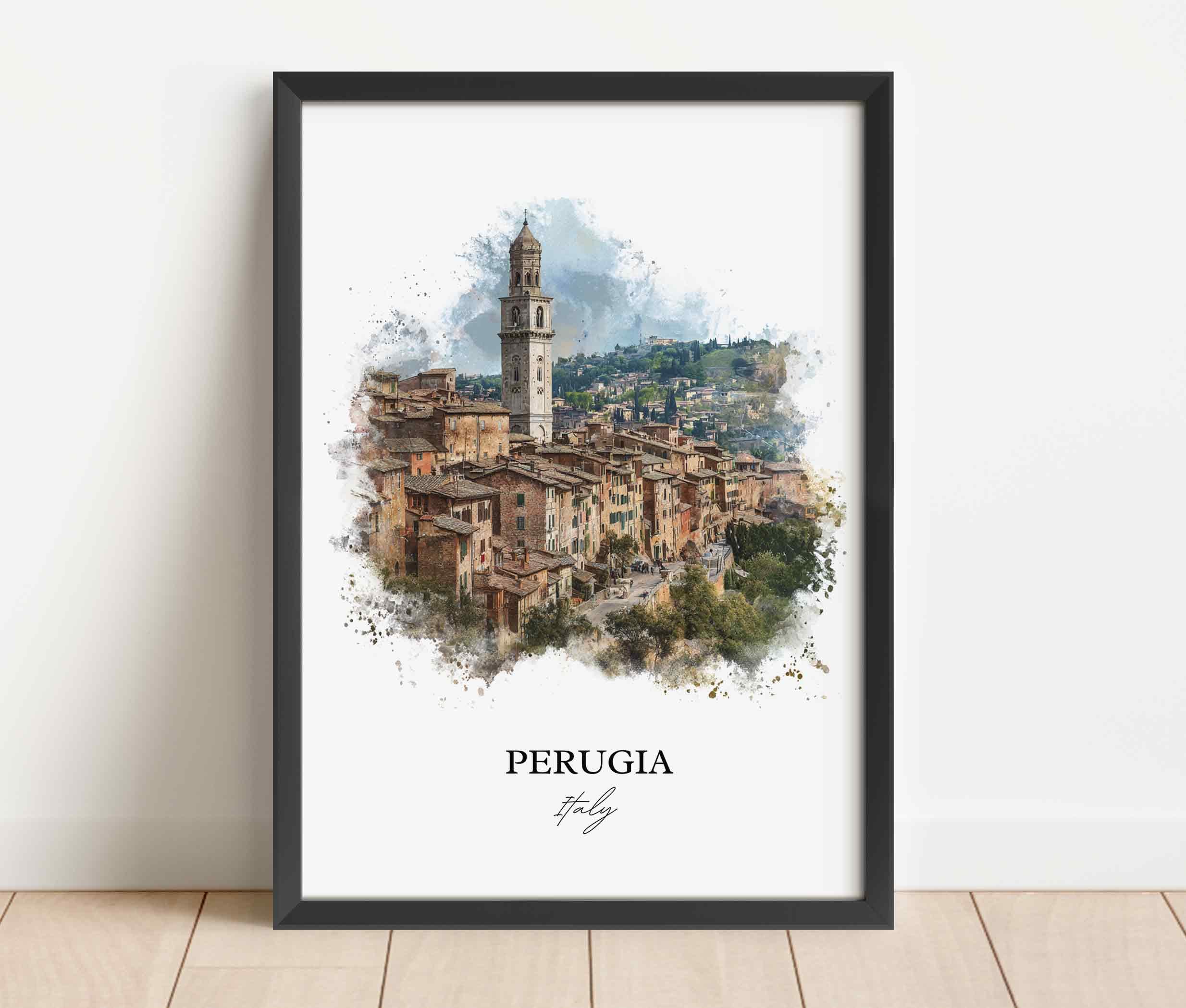 Perugia, Italy – Watercolor Art Print - Image 7