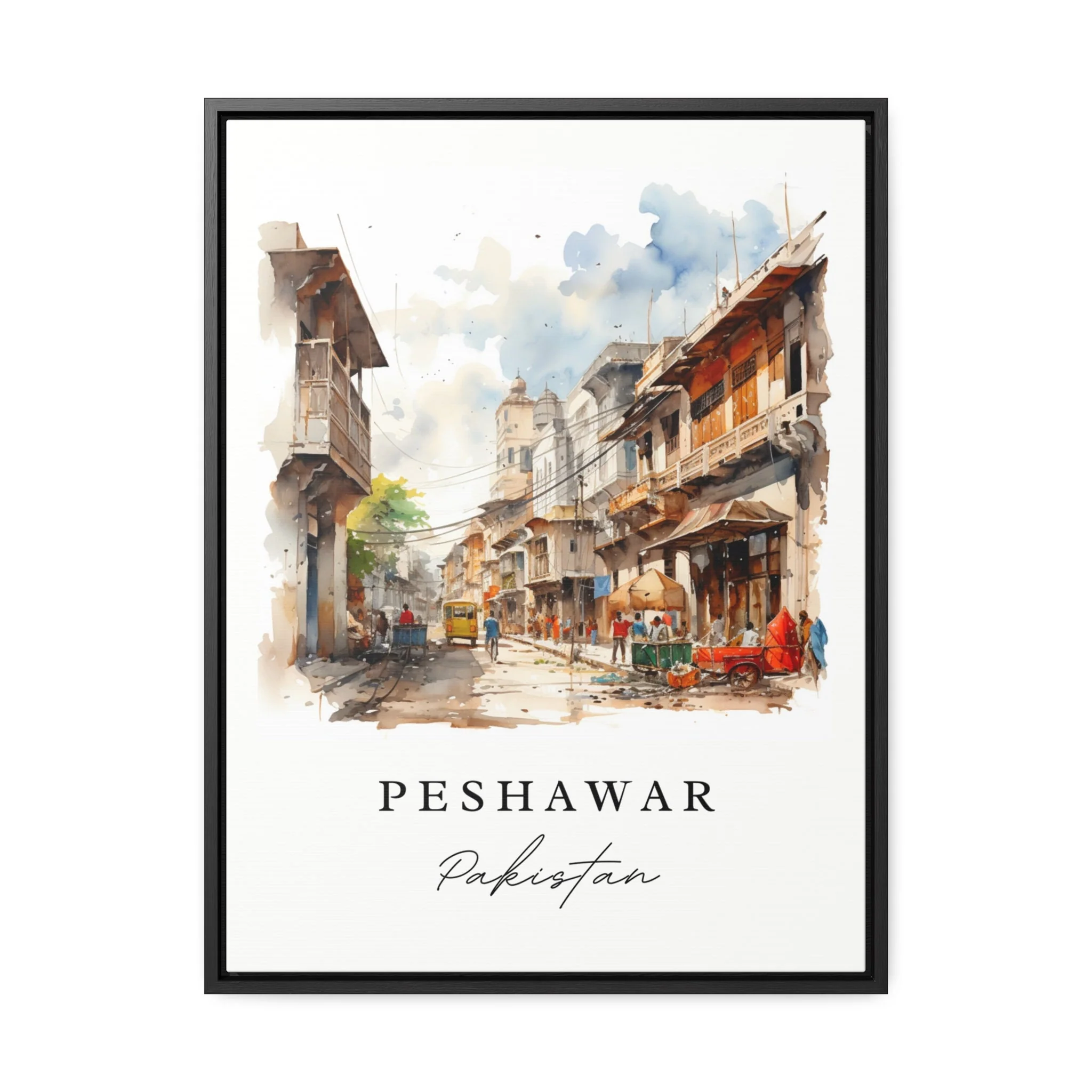 Peshawar, Pakistan – Watercolor Art Print - Image 6