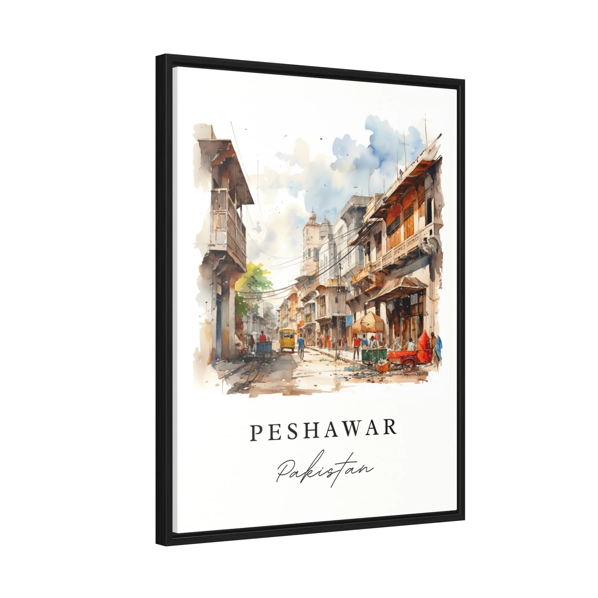 Peshawar, Pakistan – Watercolor Art Print - Image 7