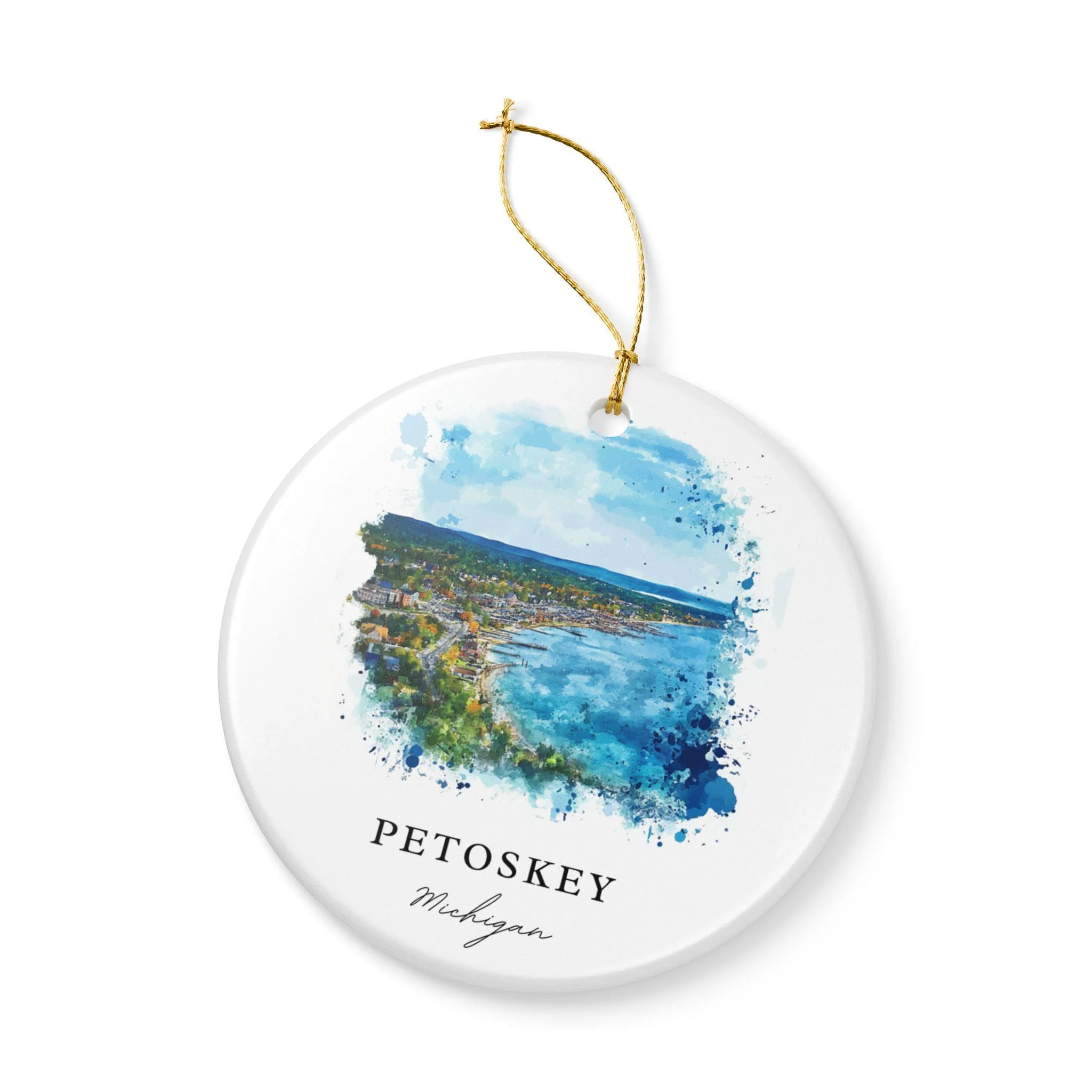 Petoskey Michigan Ornament: Unique Petoskey Souvenir, Petoskey Xmas Decor, and Authentic Petoskey MI Gift - Image 3