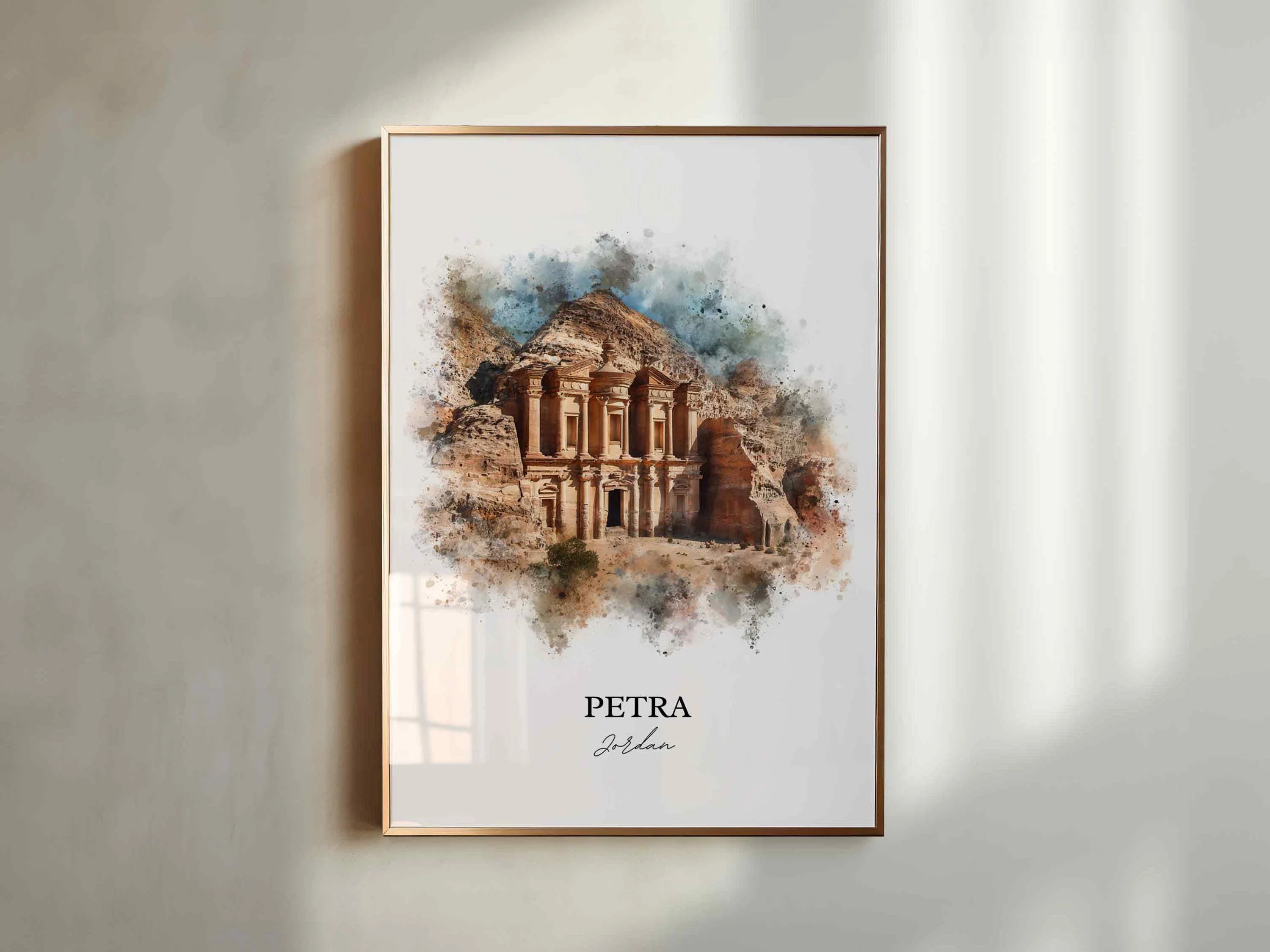 Petra, Jordan – Watercolor Art Print - Image 4