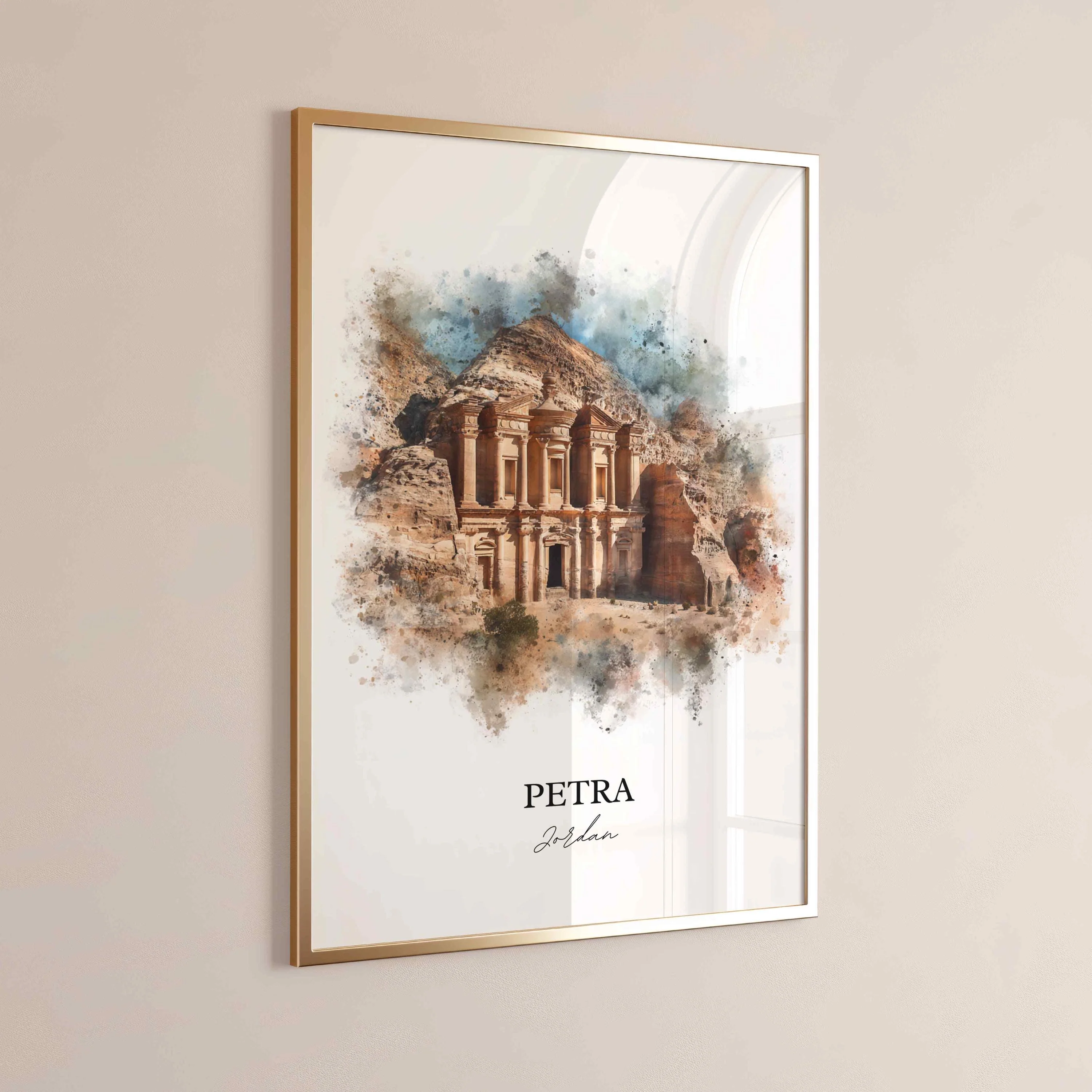 Petra, Jordan – Watercolor Art Print - Image 6