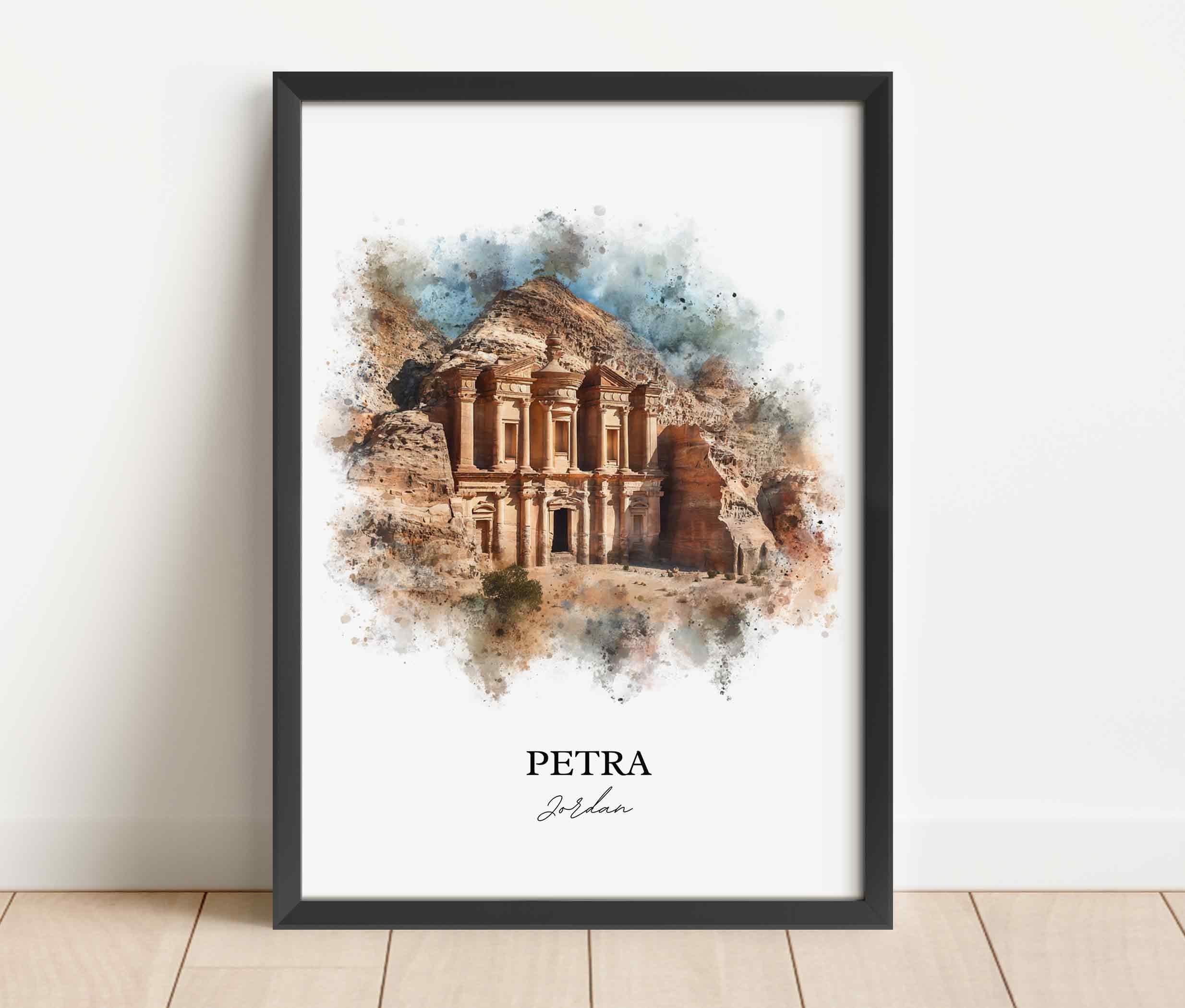 Petra, Jordan – Watercolor Art Print - Image 7