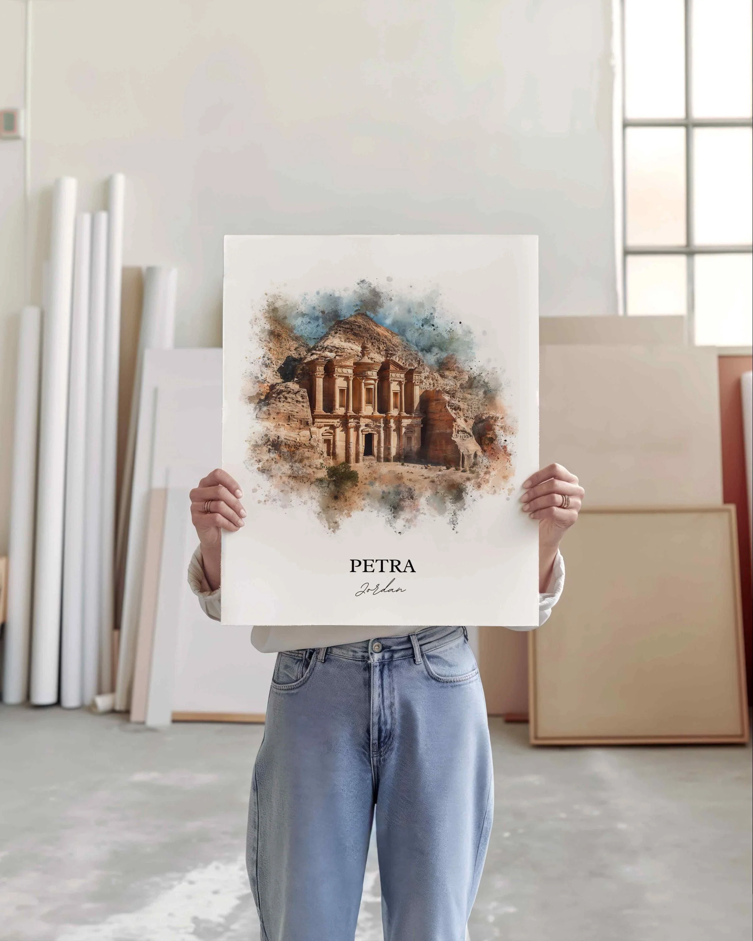 Petra, Jordan – Watercolor Art Print - Image 8