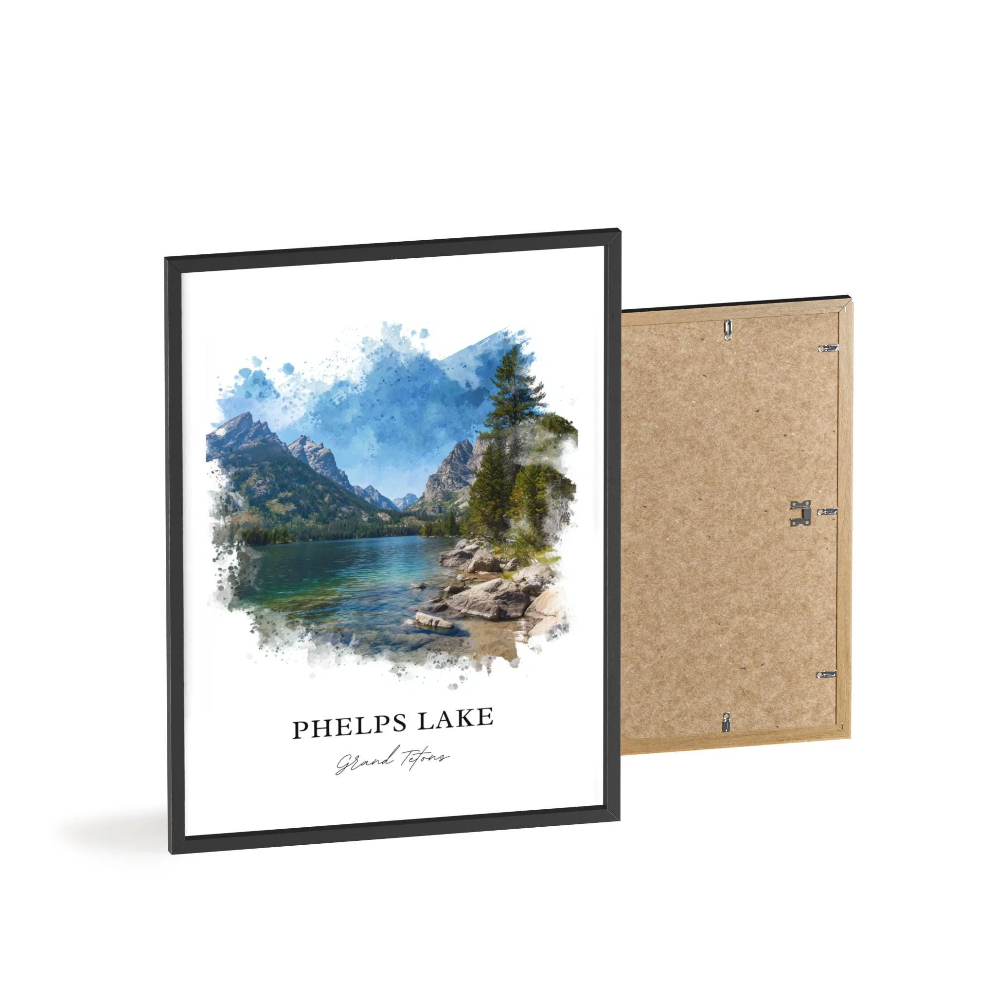 Phelps Lake, USA – Watercolor Art Print - Image 2