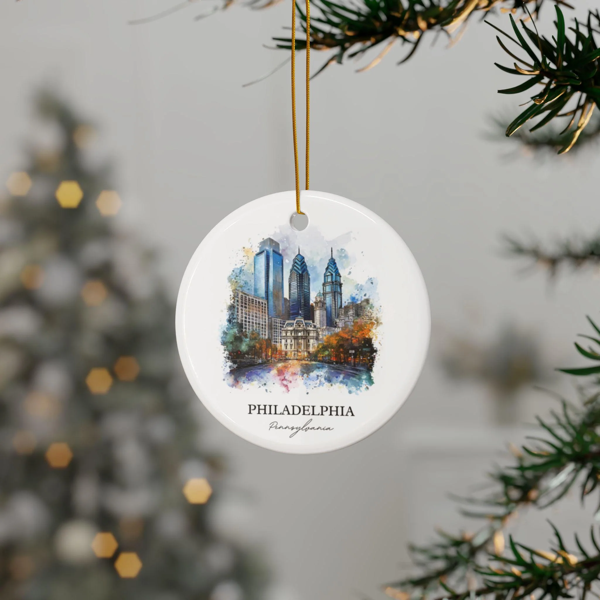 Philadelphia Ornament: Unique Philly Souvenir, Philadelphia Xmas Decor, and Authentic Philadelphia PA Gift - Image 3