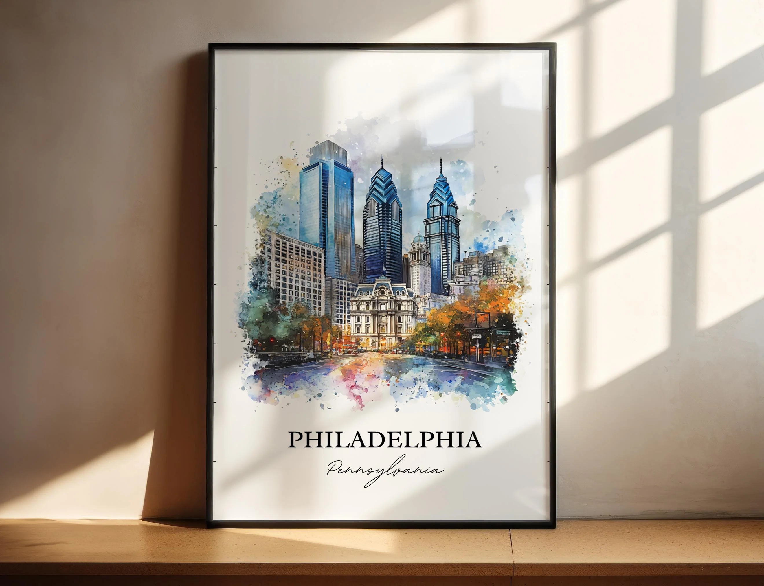 Philadelphia, USA – Watercolor Art Print