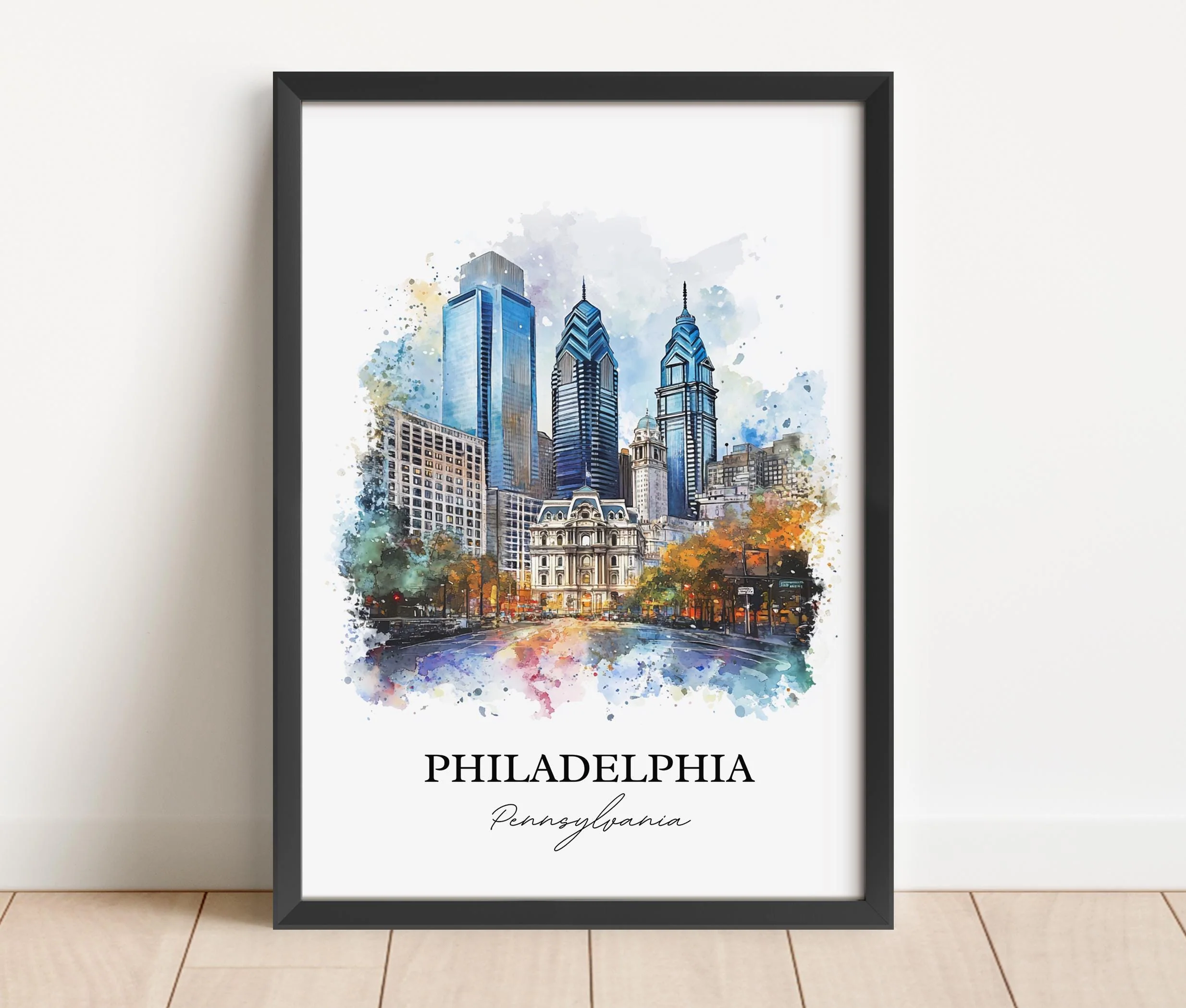 Philadelphia, USA – Watercolor Art Print - Image 4