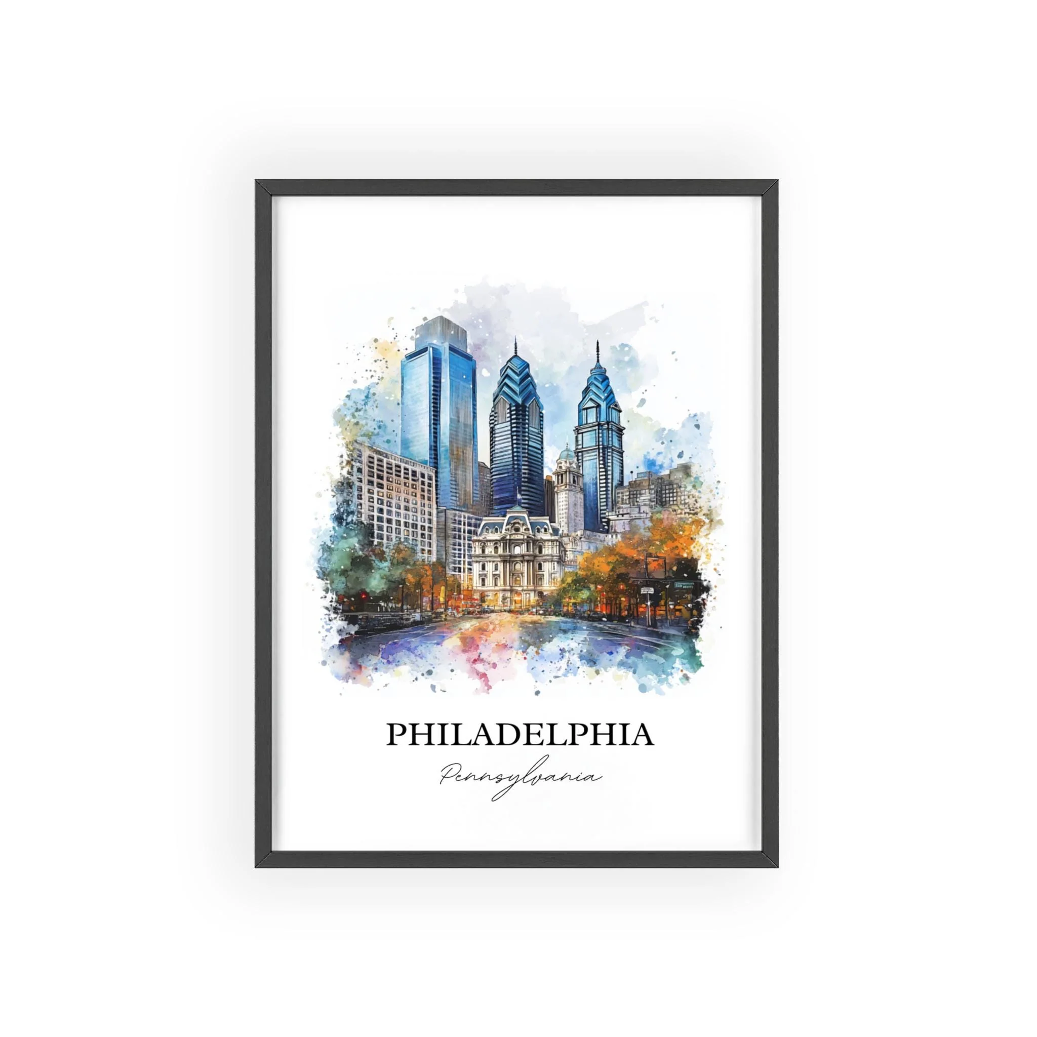 Philadelphia, USA – Watercolor Art Print - Image 7