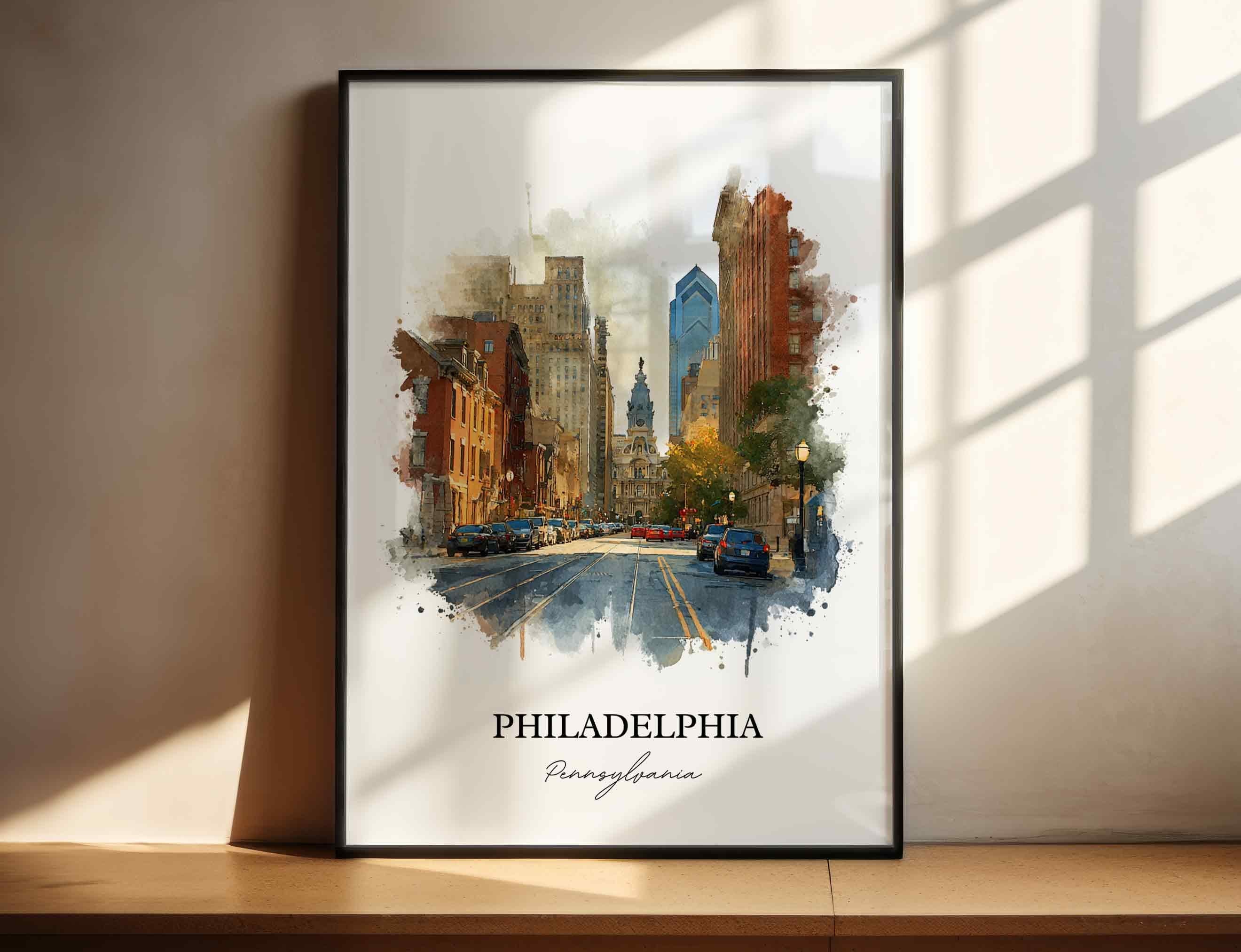 Philadelphia, Pennsylvania – Watercolor Art Print