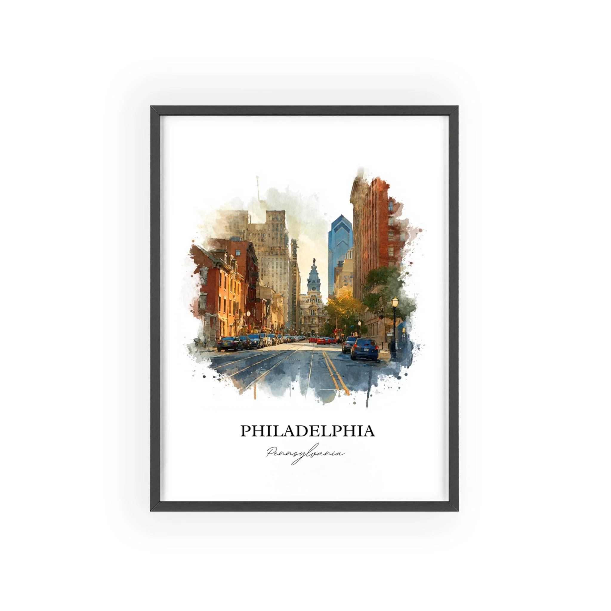 Philadelphia, Pennsylvania – Watercolor Art Print - Image 10