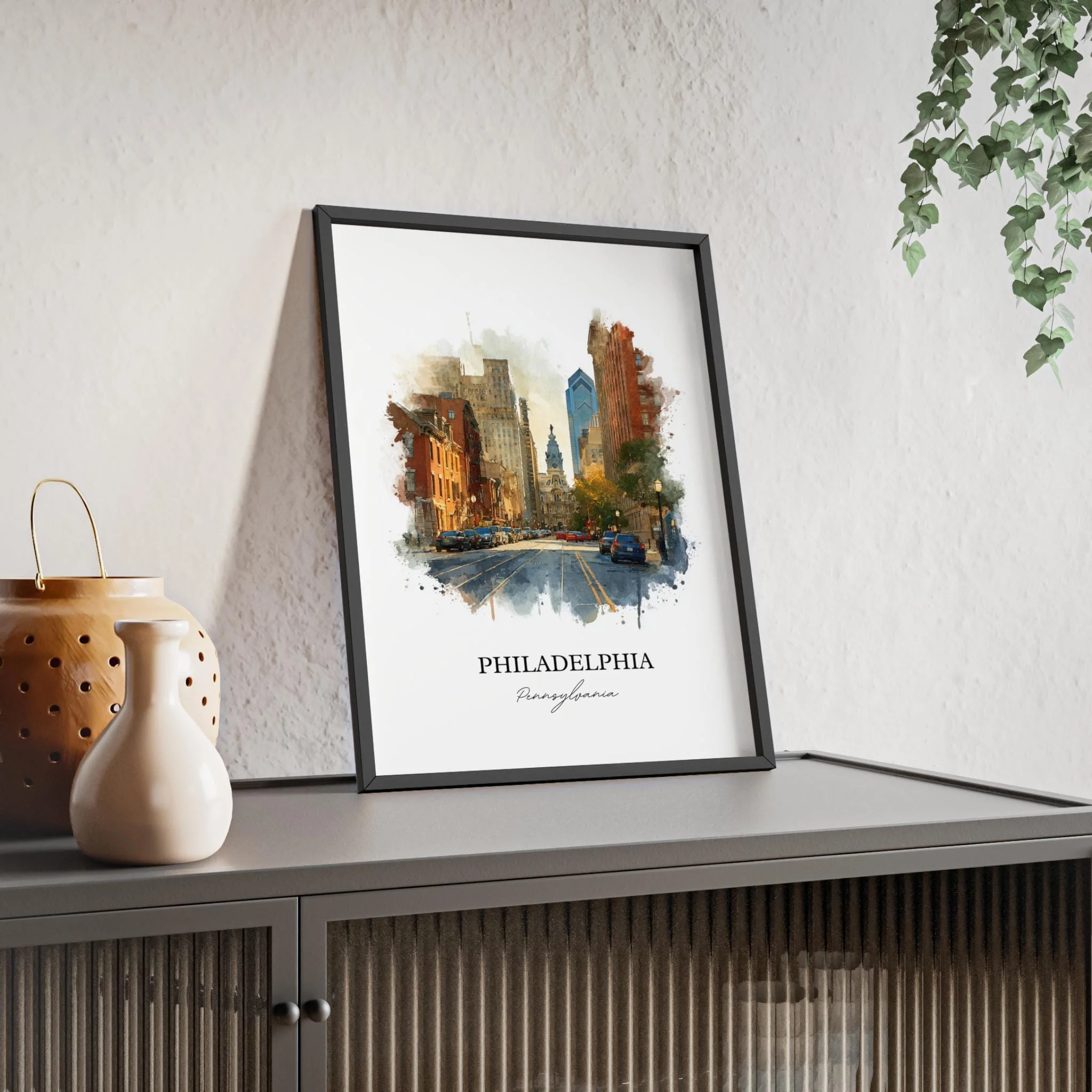 Philadelphia, Pennsylvania – Watercolor Art Print - Image 3