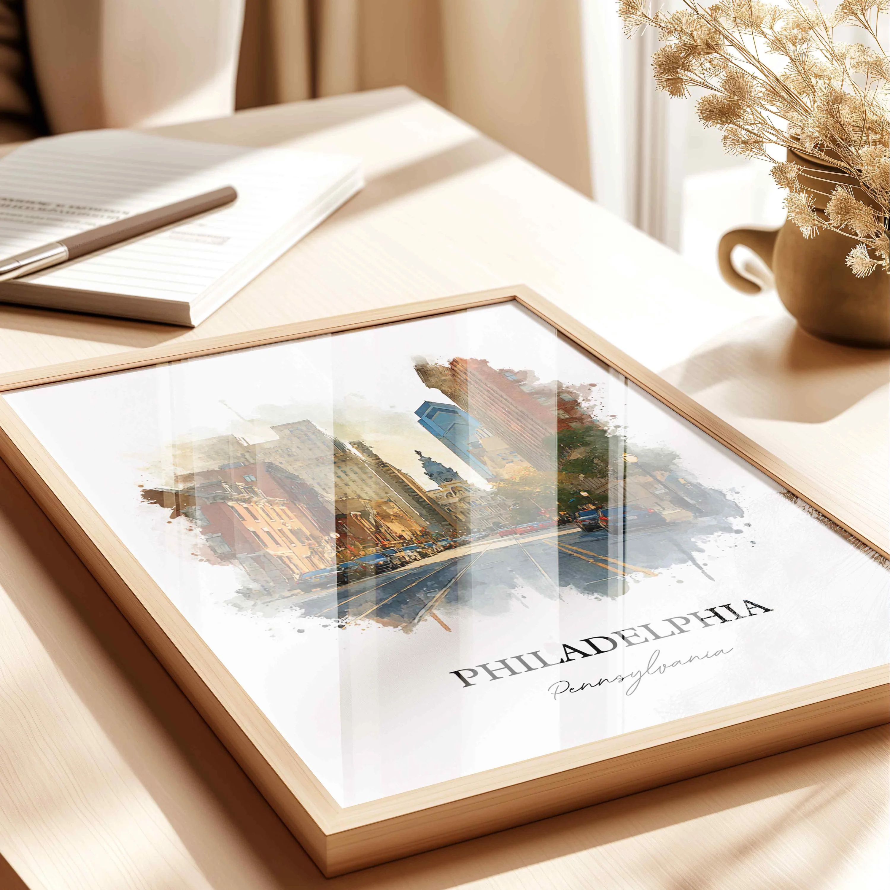 Philadelphia, Pennsylvania – Watercolor Art Print - Image 4