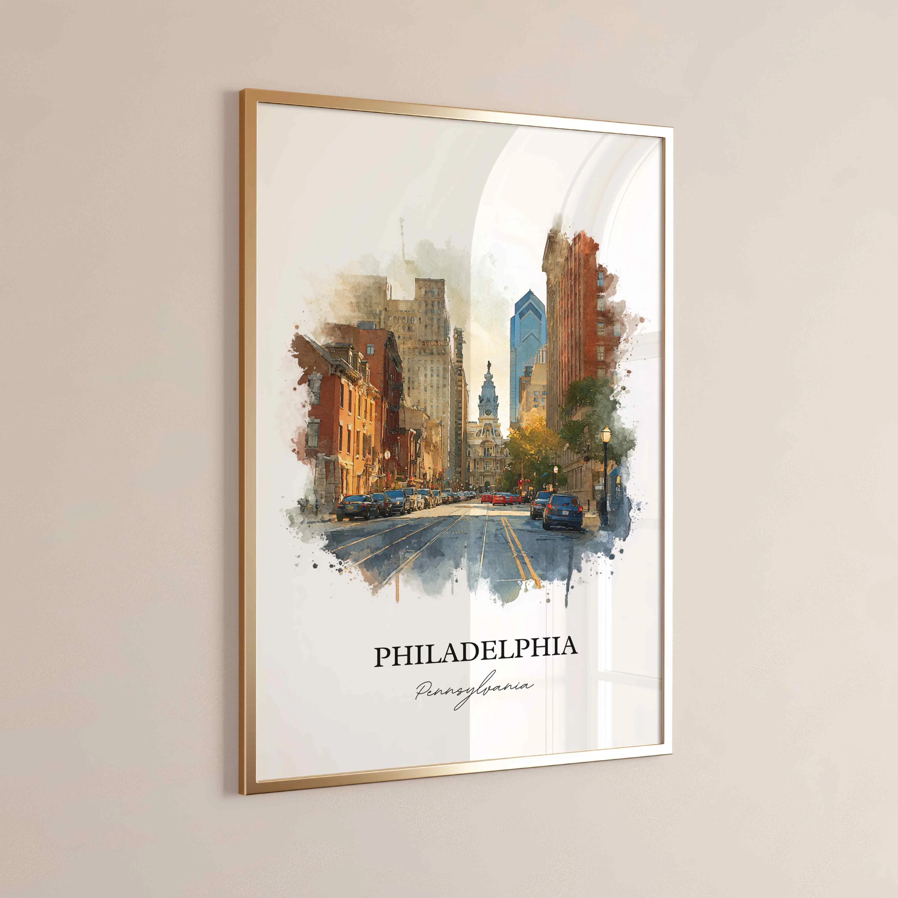 Philadelphia, Pennsylvania – Watercolor Art Print - Image 5