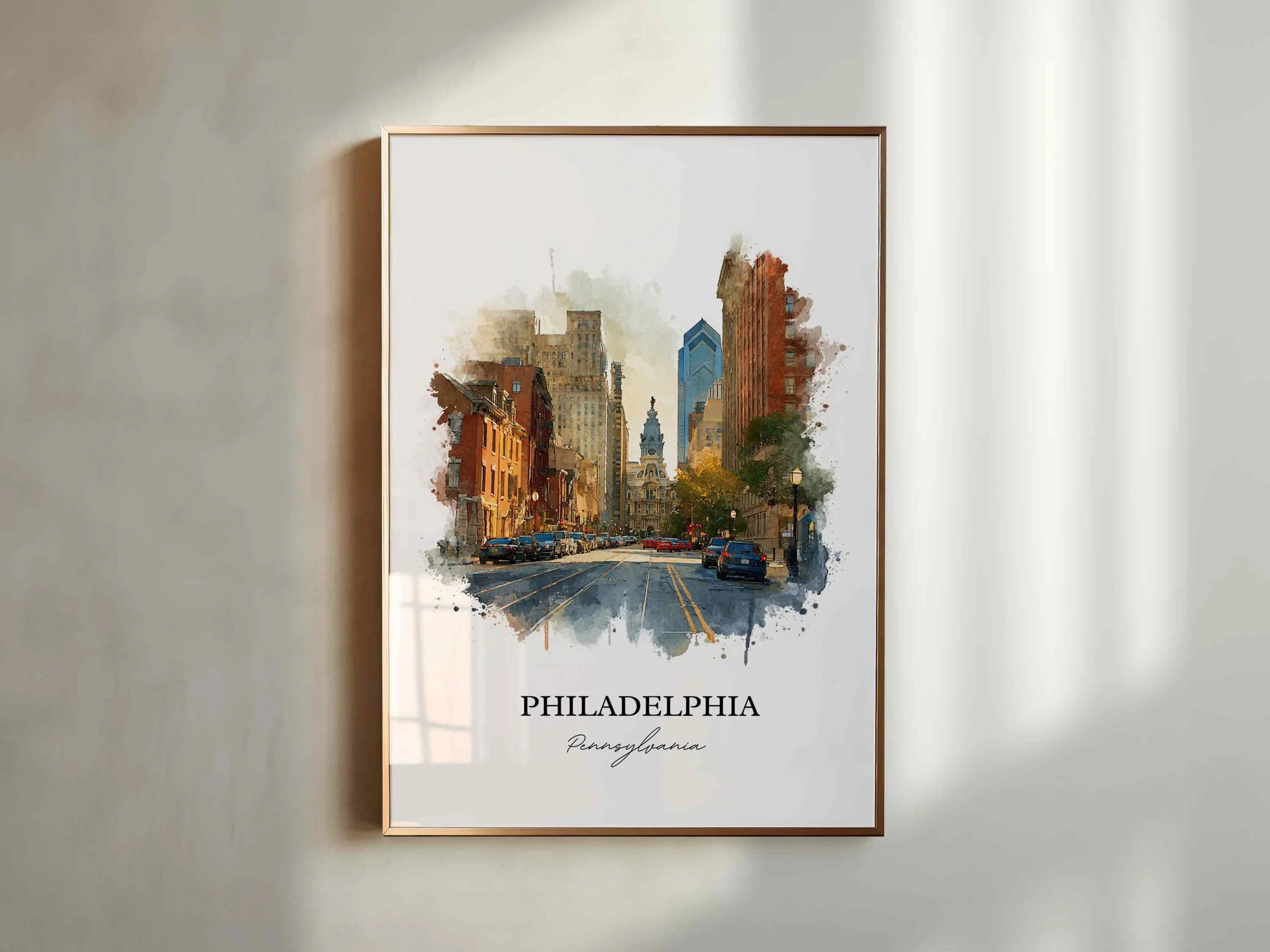 Philadelphia, Pennsylvania – Watercolor Art Print - Image 6