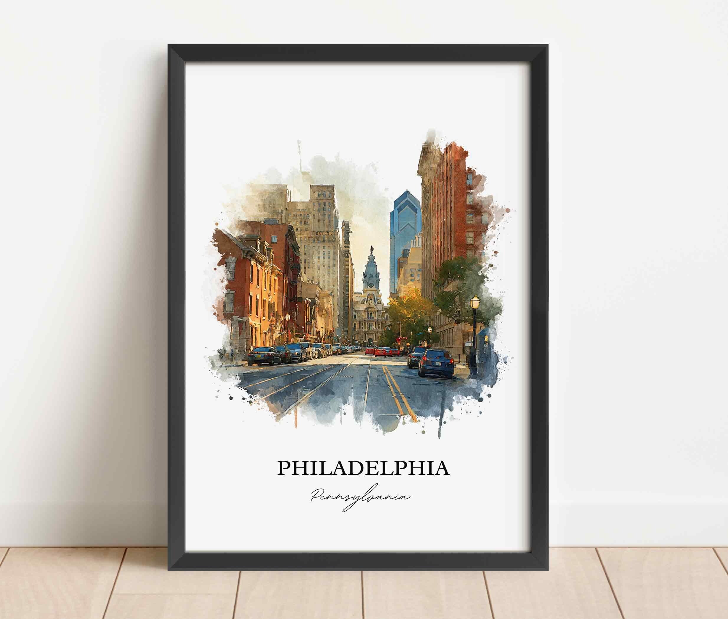 Philadelphia, Pennsylvania – Watercolor Art Print - Image 7
