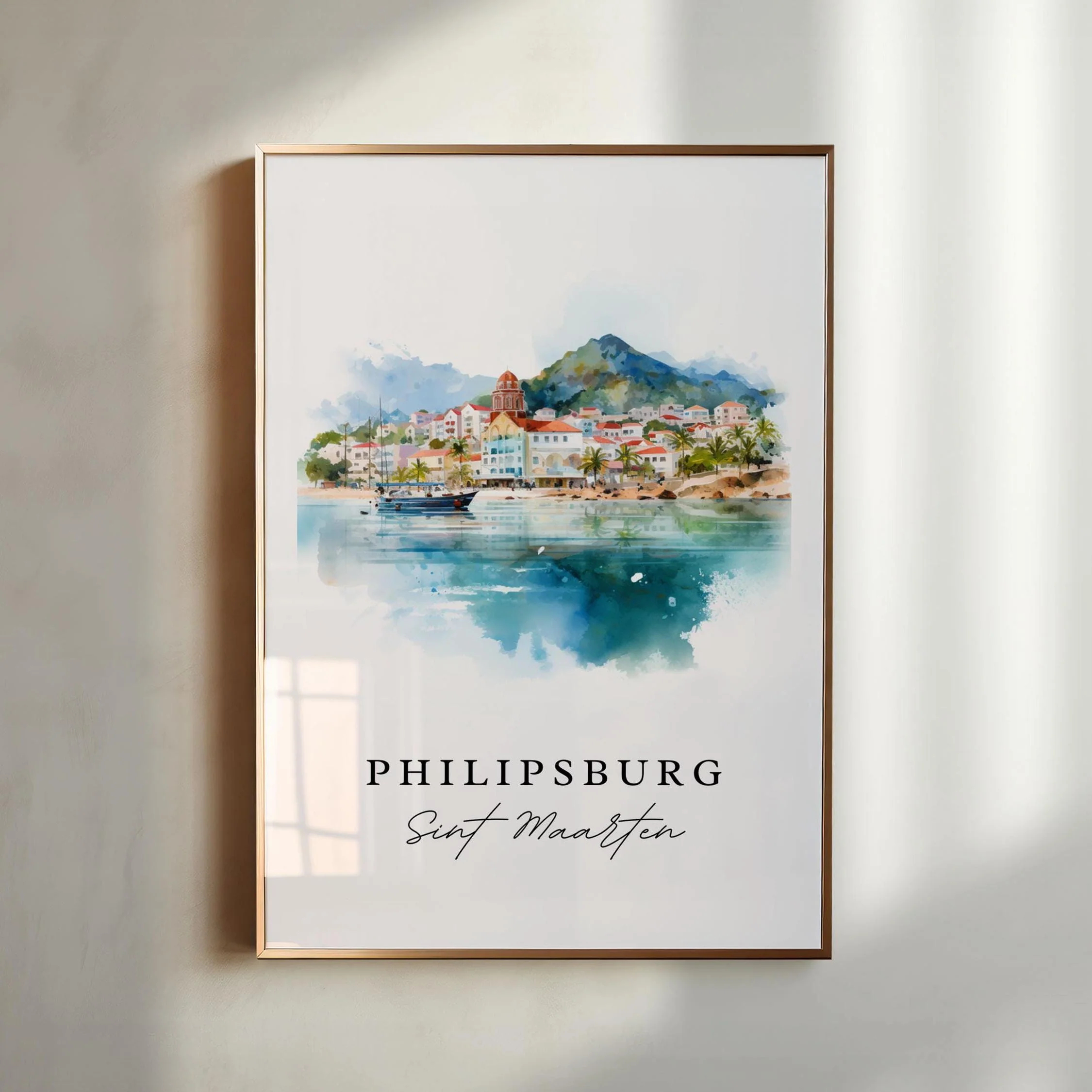 Philipsburg, Sint Maarten – Watercolor Art Print