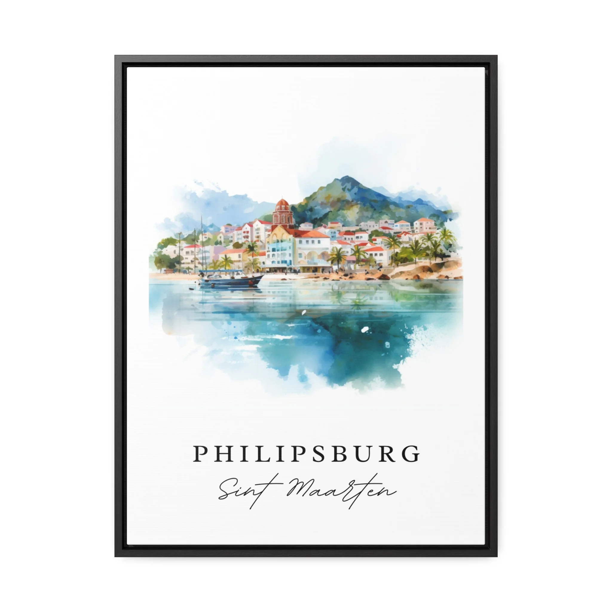 Philipsburg, Sint Maarten – Watercolor Art Print - Image 6