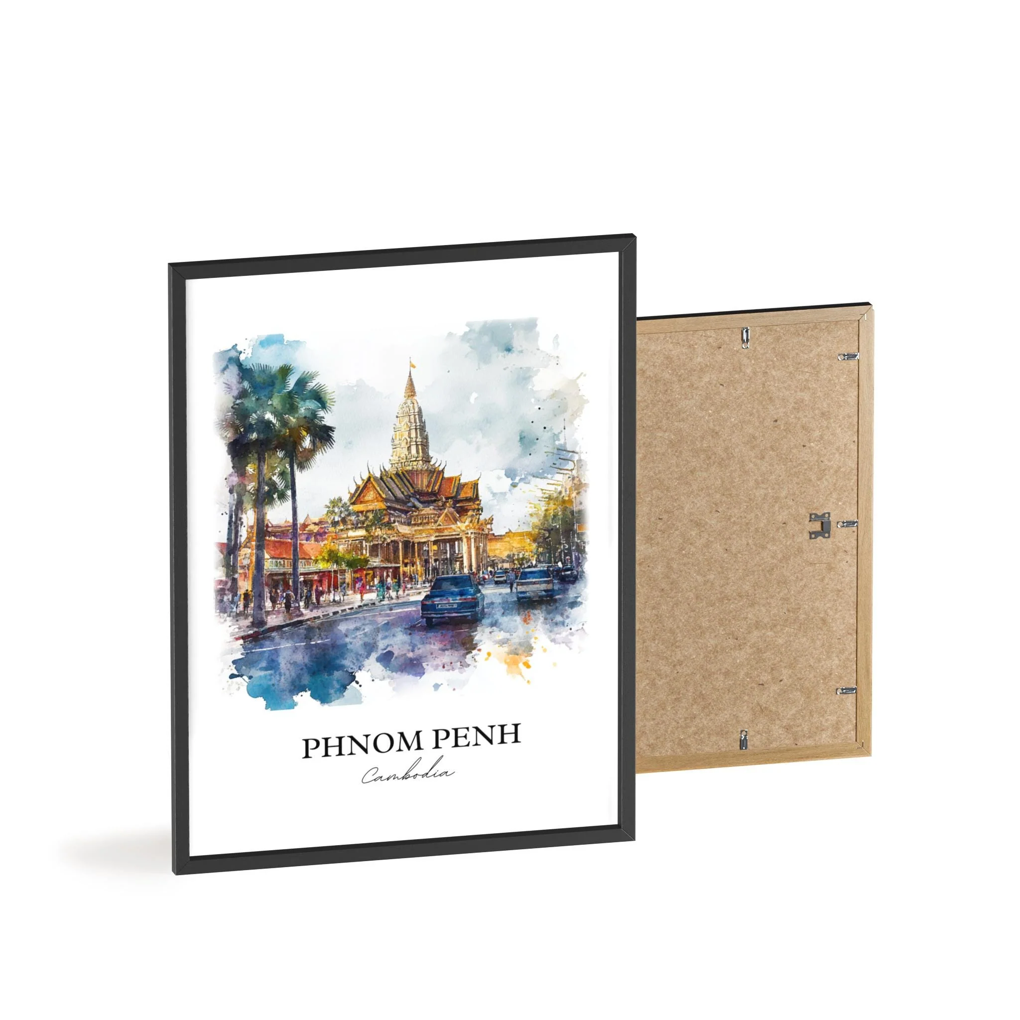Phnom Penh, Cambodia – Watercolor Art Print - Image 8