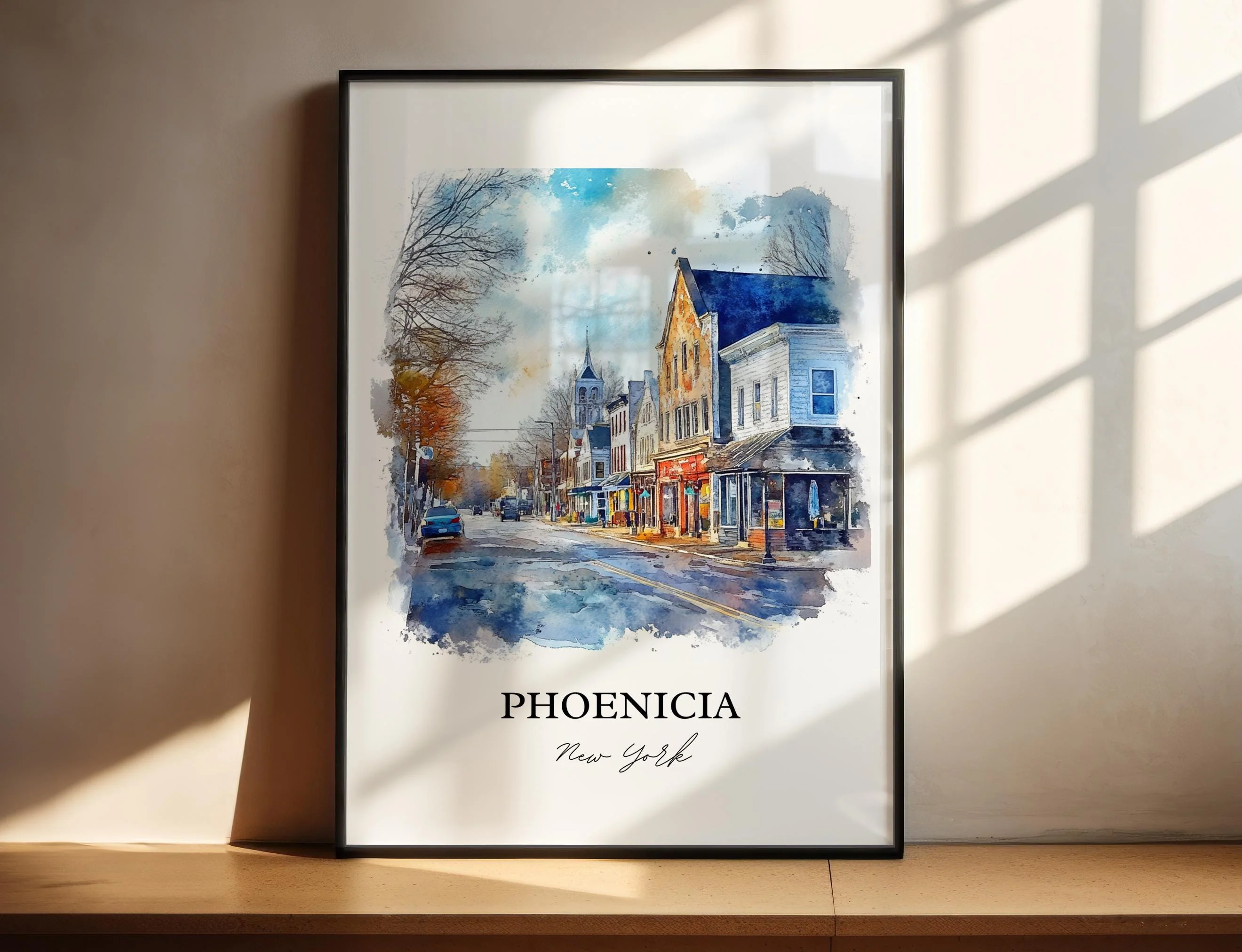 Phoenicia, NY, USA – Watercolor Art Print