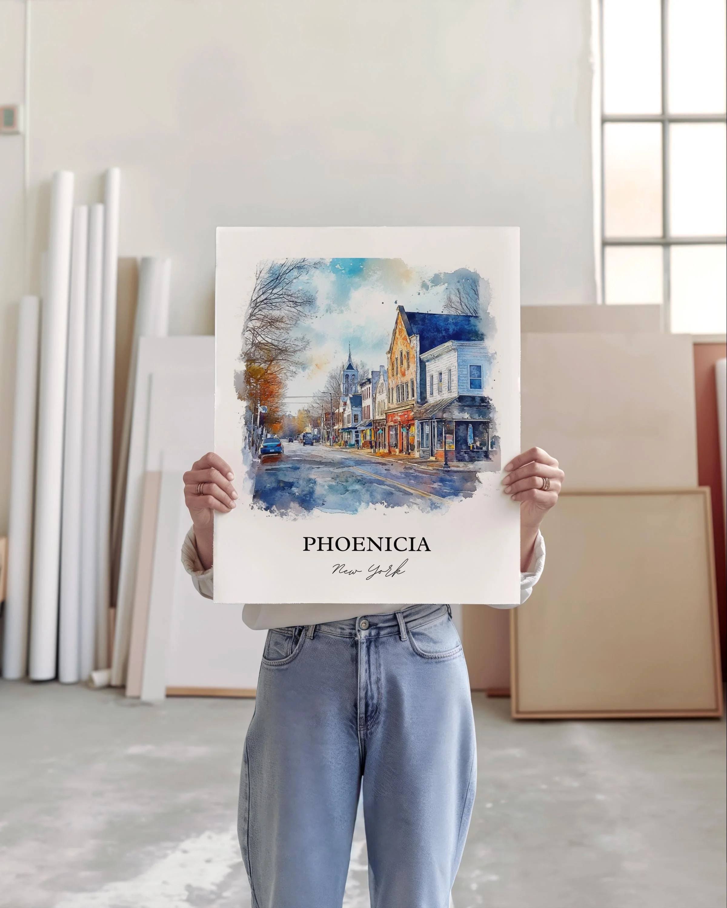 Phoenicia, NY, USA – Watercolor Art Print - Image 4