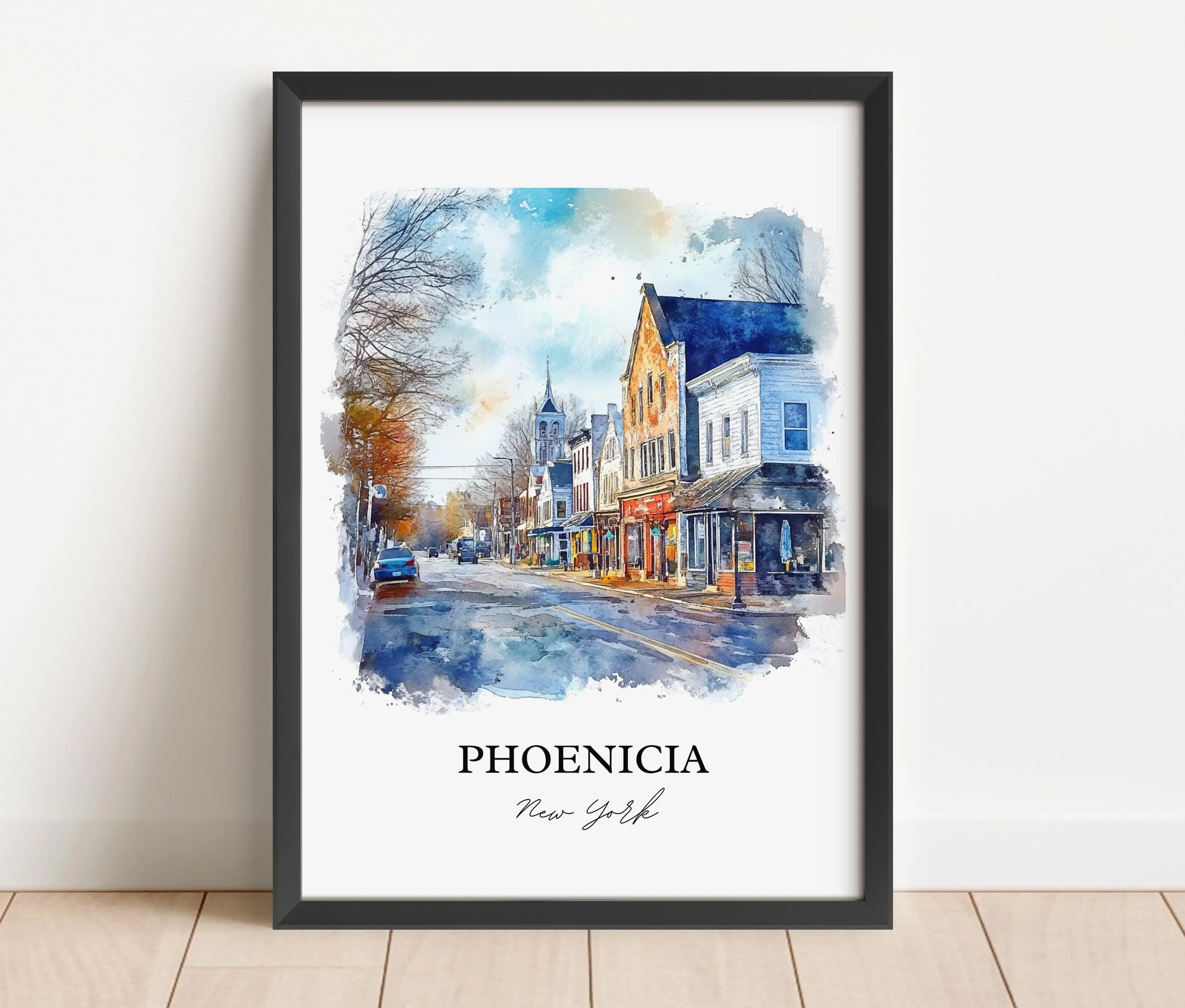 Phoenicia, NY, USA – Watercolor Art Print - Image 6