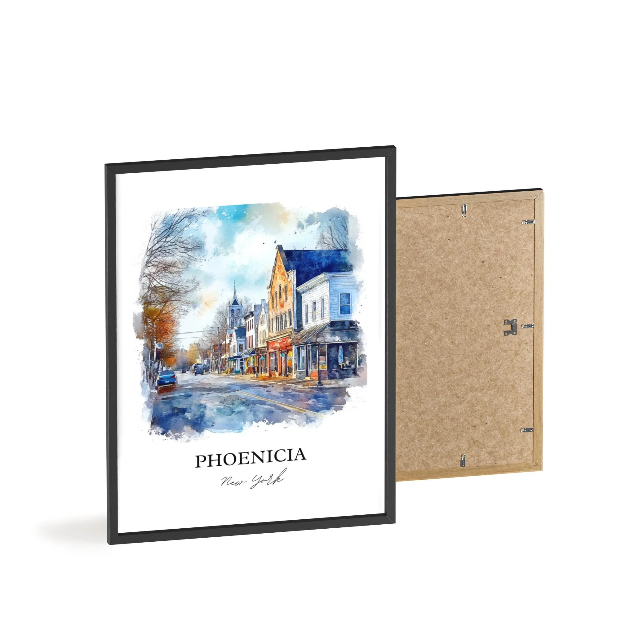 Phoenicia, NY, USA – Watercolor Art Print - Image 8