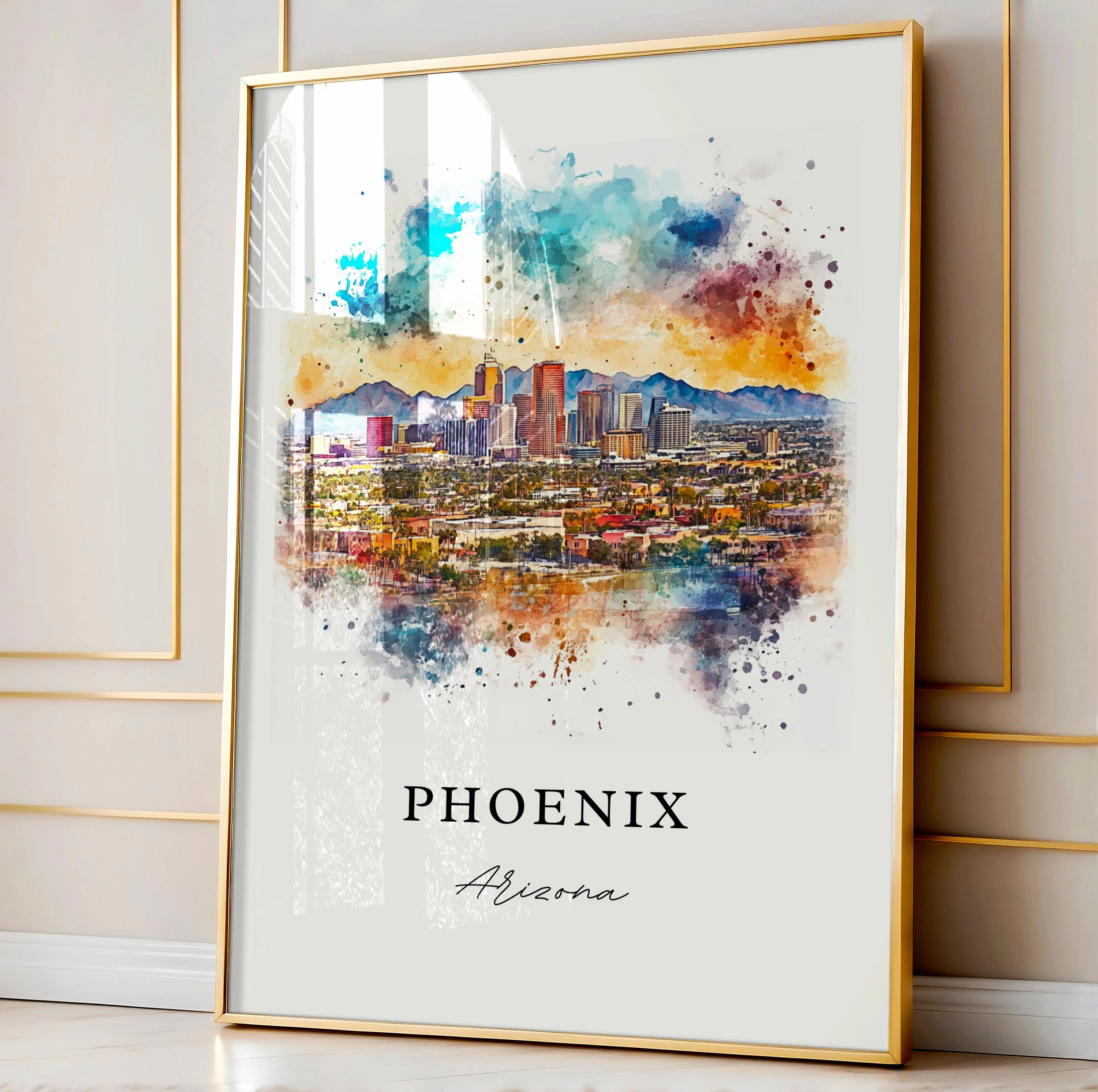 Phoenix, Arizona – Watercolor Art Print - Image 5