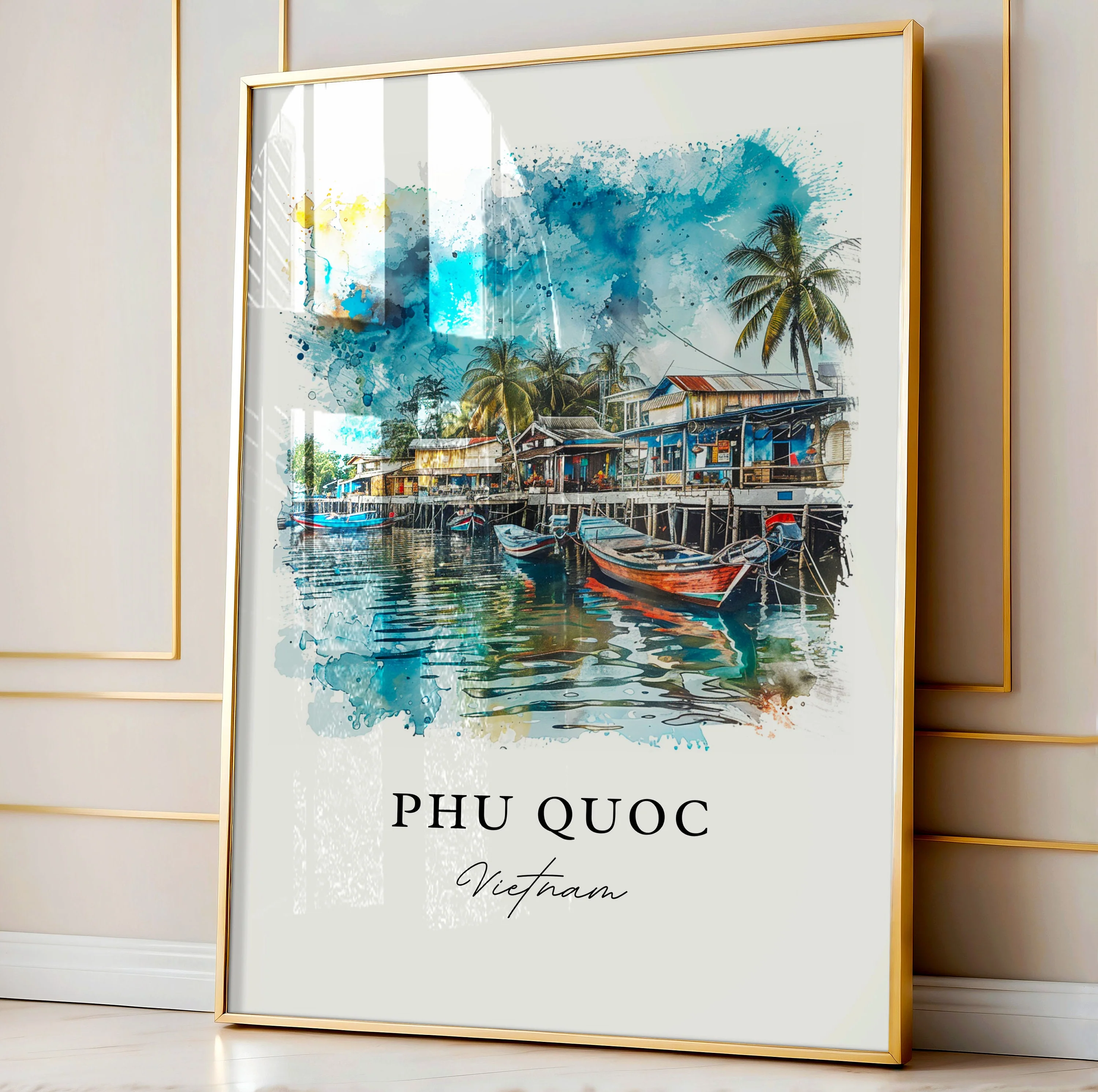 Phu Quoc, Vietnam – Watercolor Art Print - Image 5