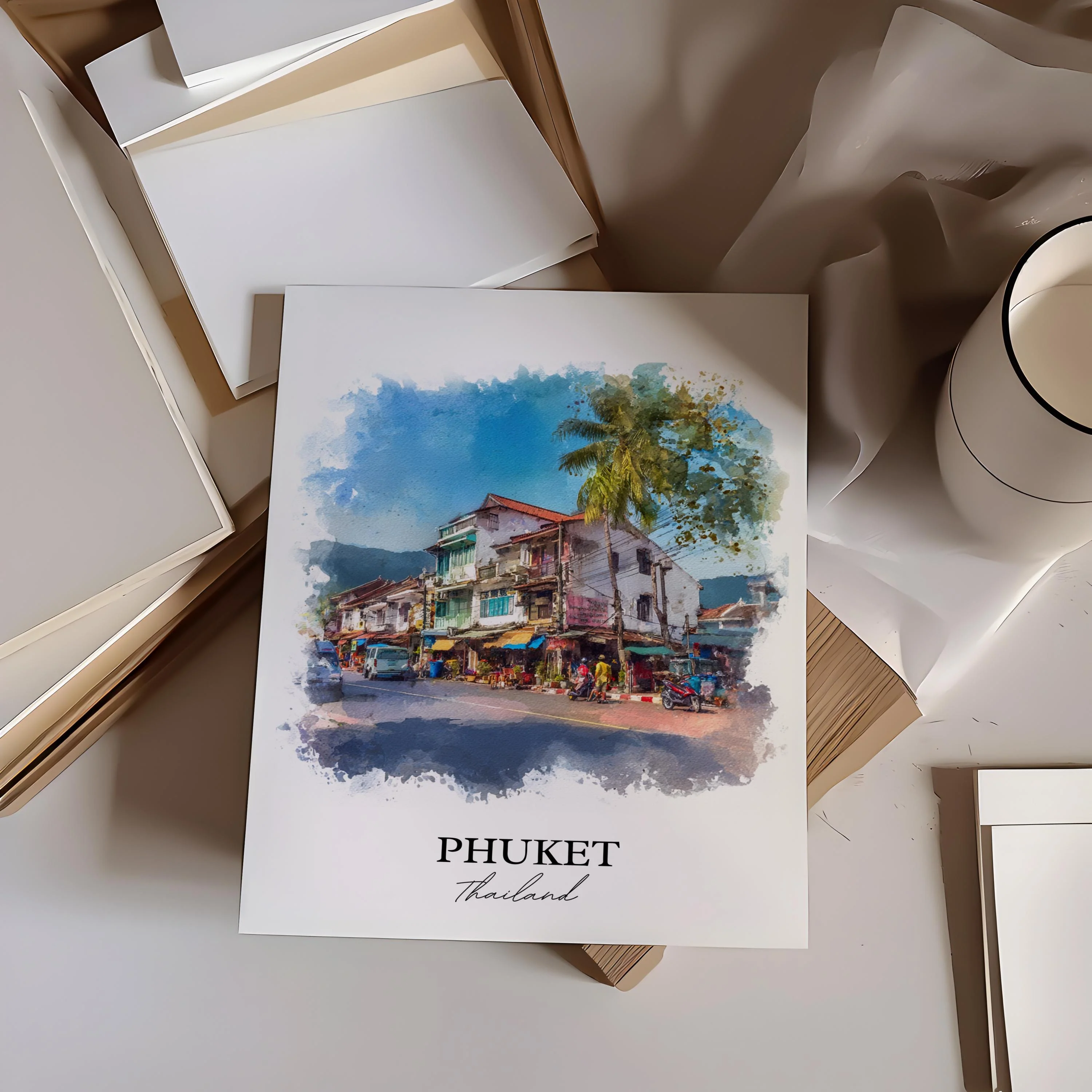 Phuket, Thailand – Watercolor Art Print - Image 4