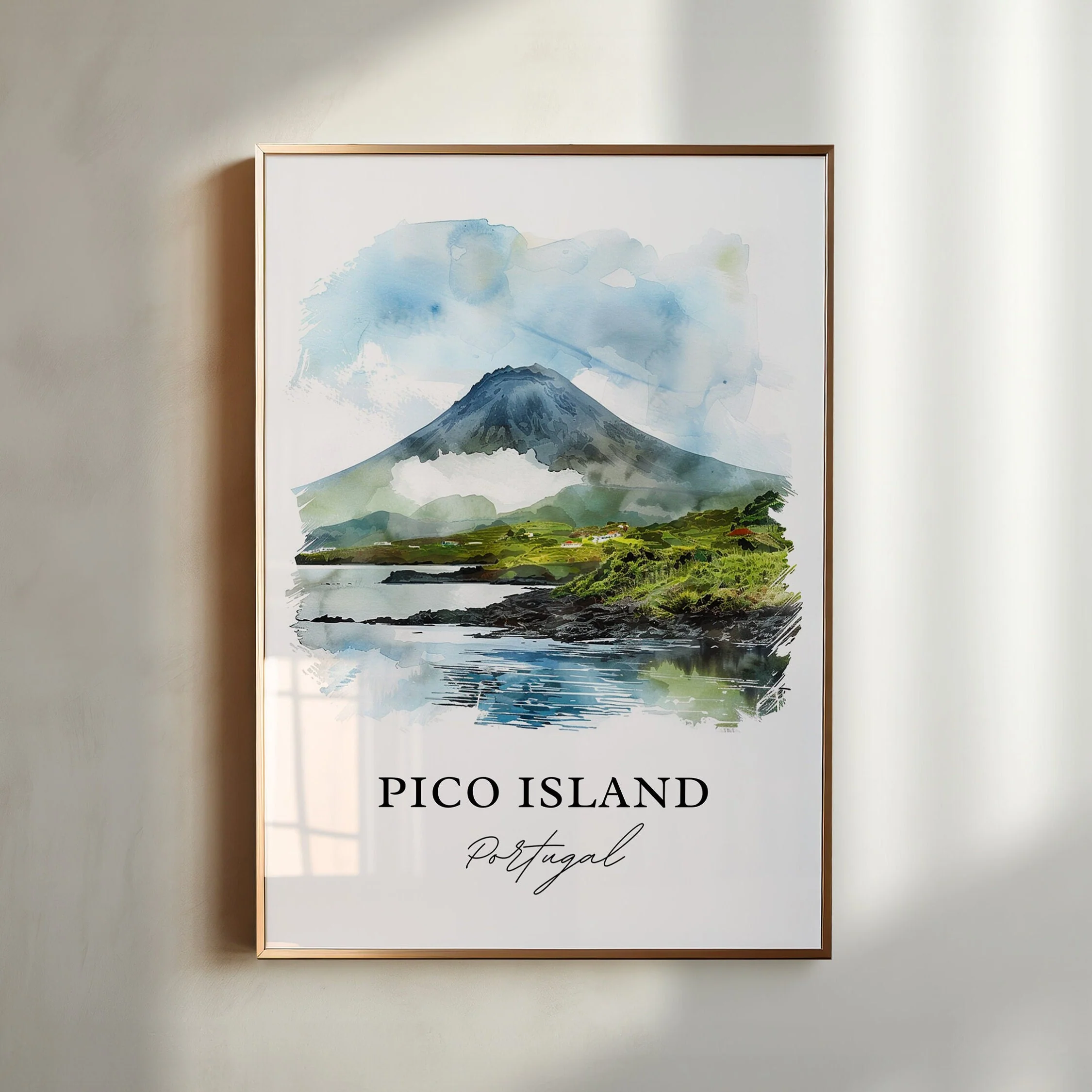 Pico Island, Portugal – Watercolor Art Print