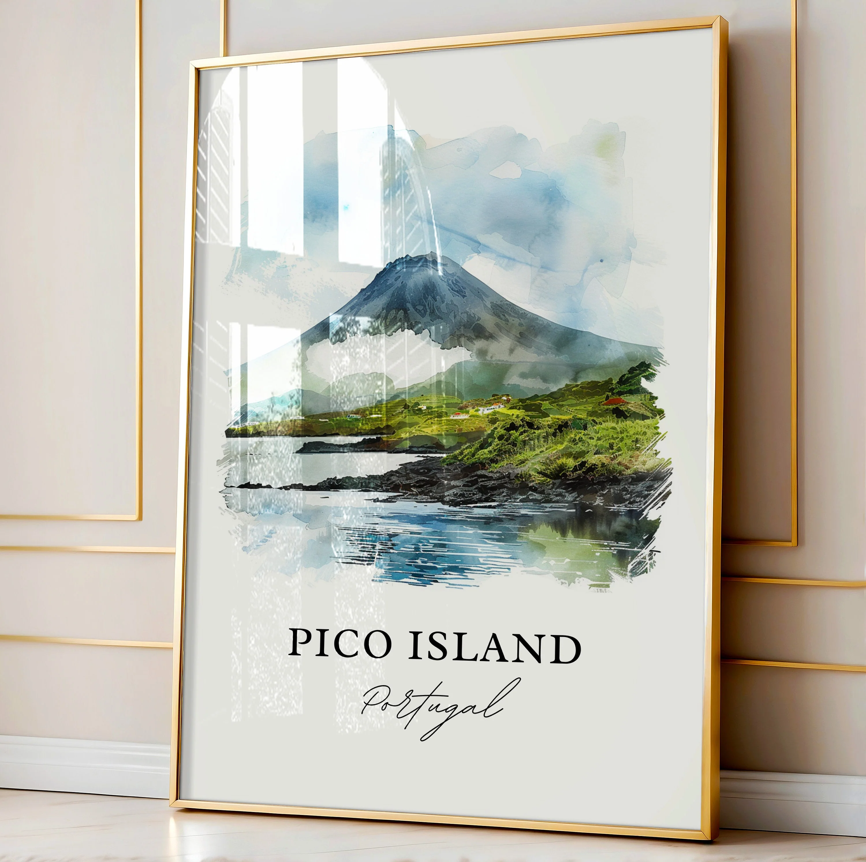 Pico Island, Portugal – Watercolor Art Print - Image 4