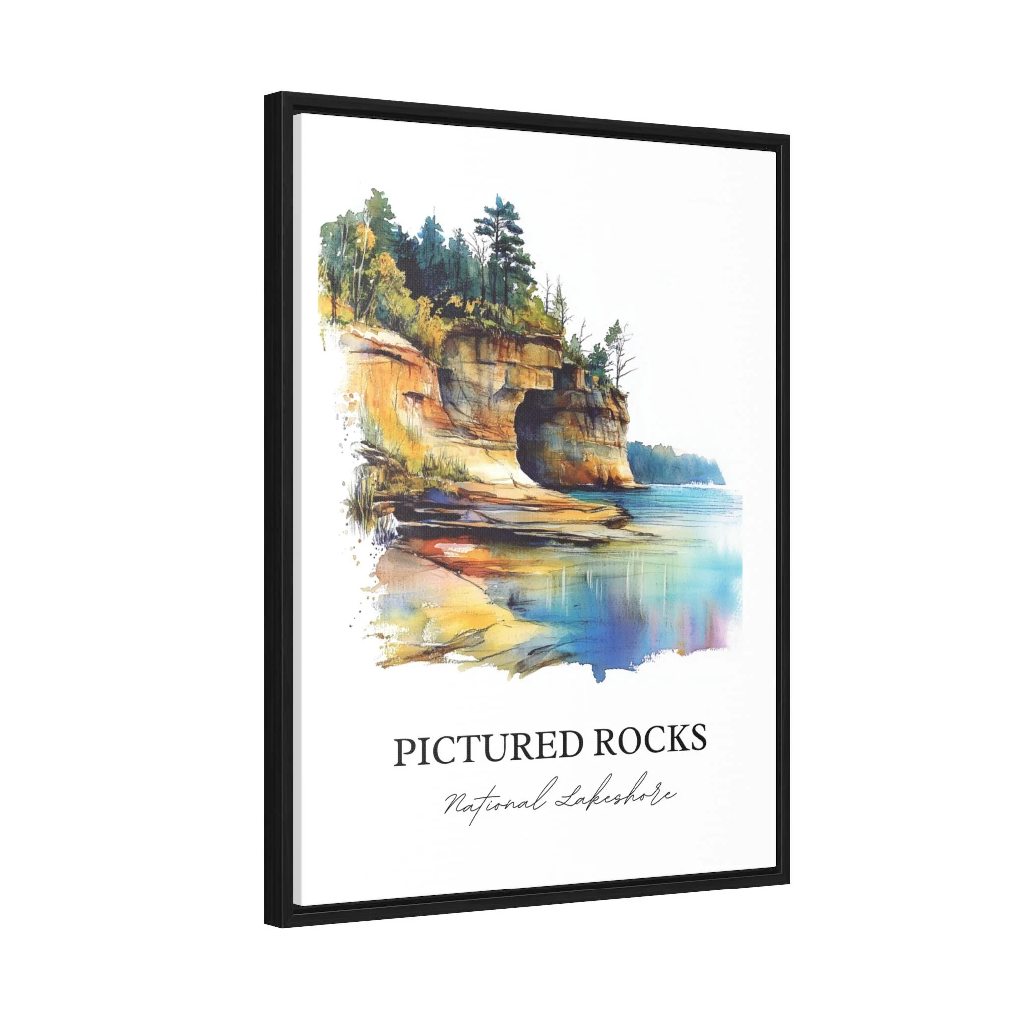 Pictured Rocks, USA – Watercolor Art Print - Image 8