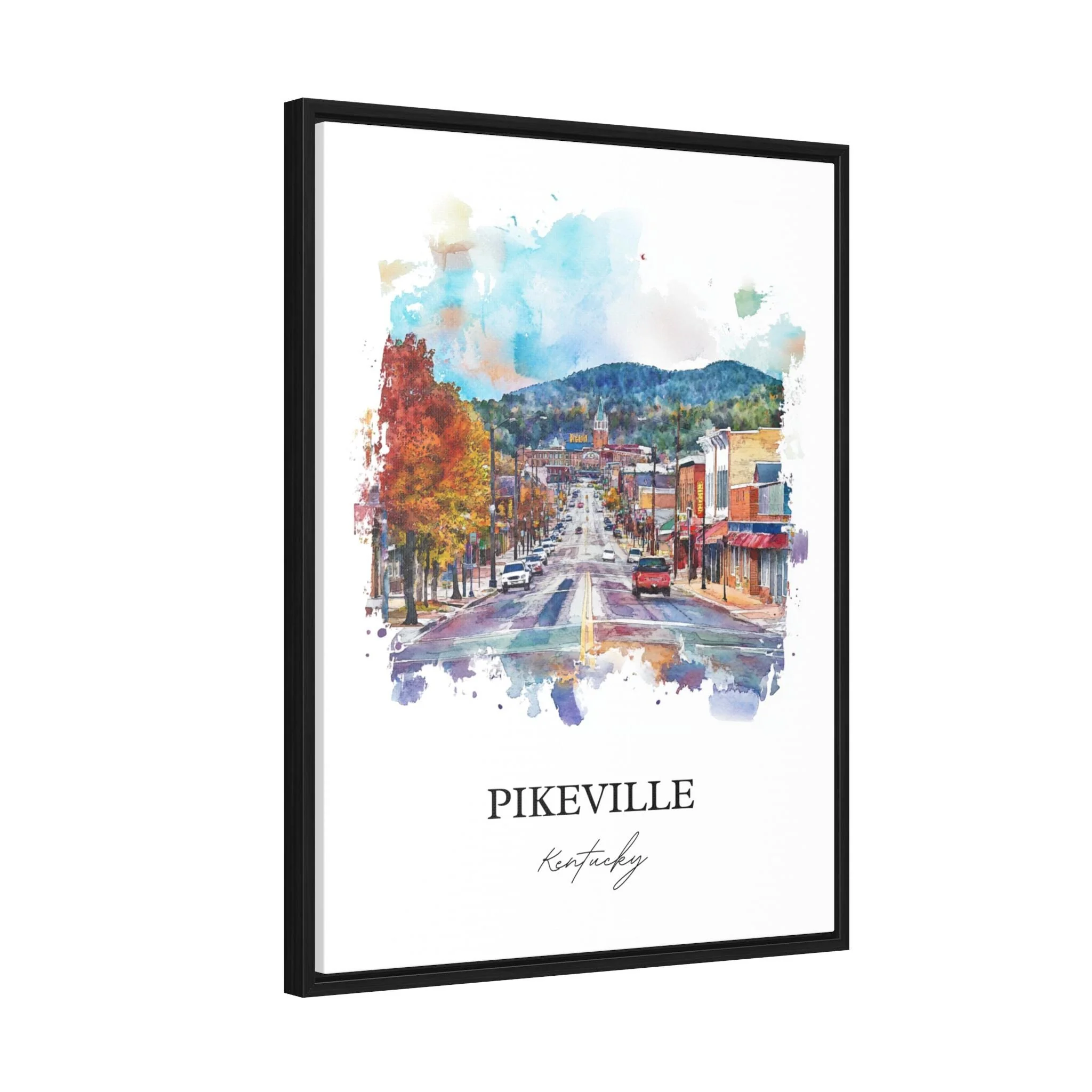 Pikeville, Kentucky, Kentucky – Watercolor Art Print - Image 8