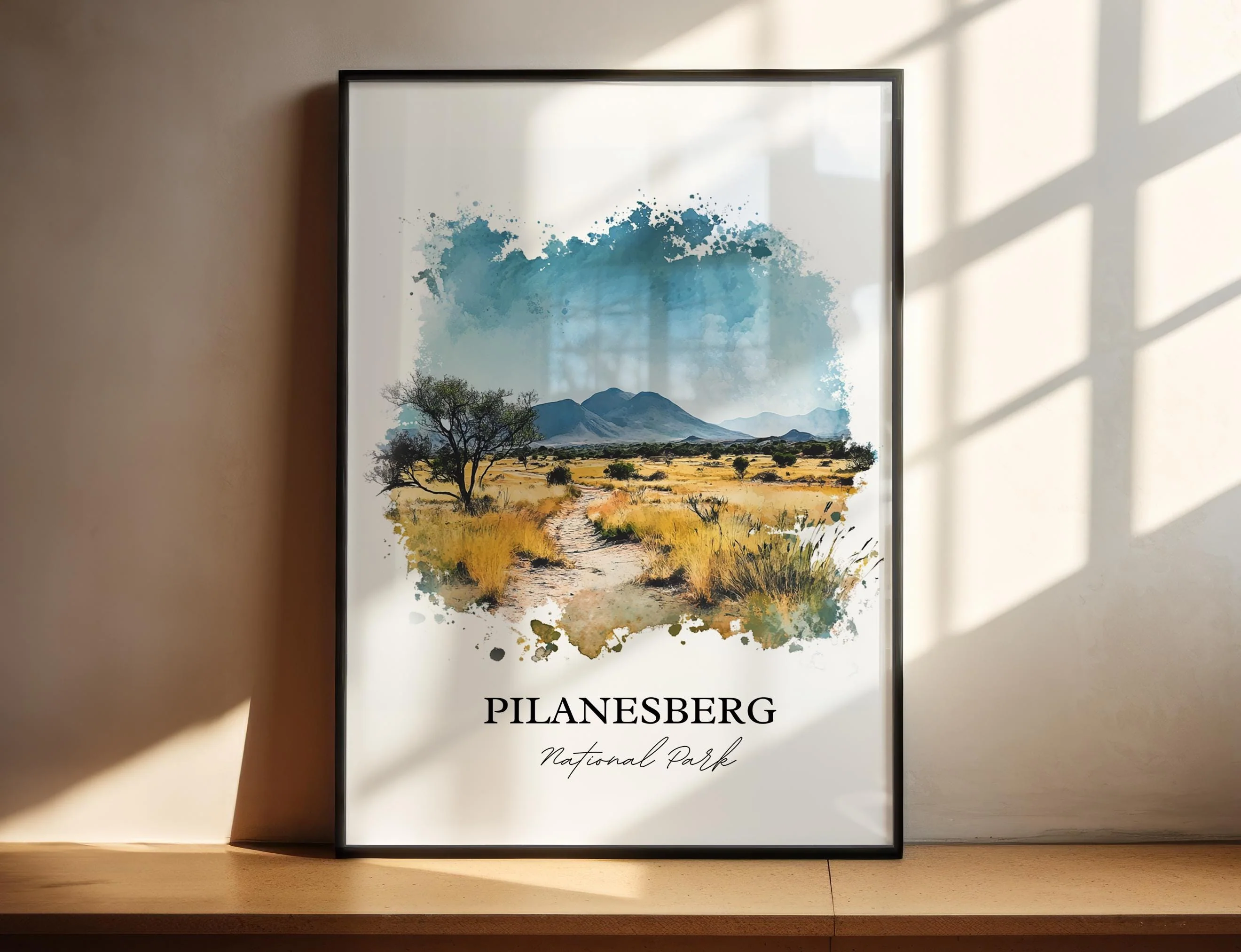 Pilanesberg National Park, South Africa – Watercolor Art Print