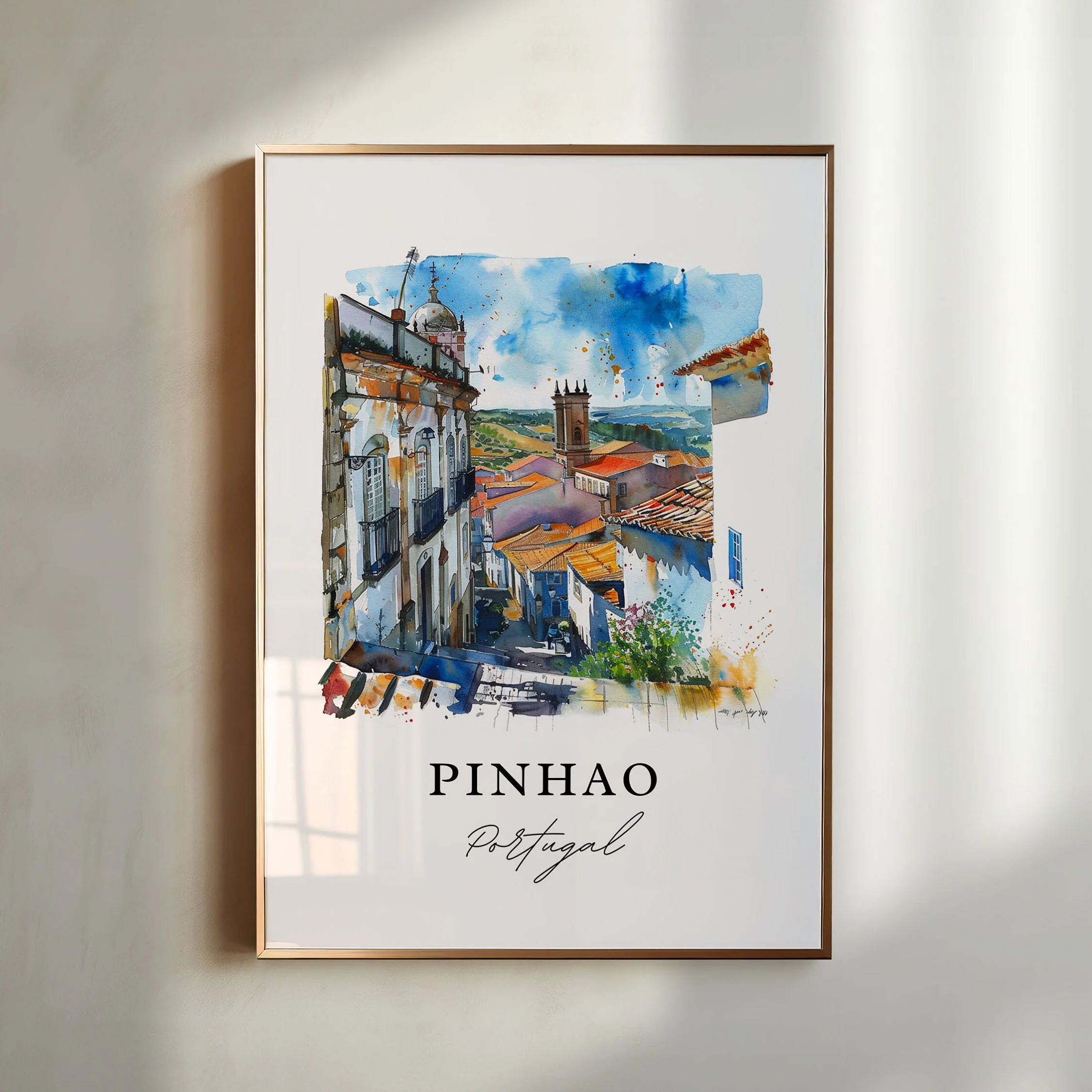 Pinhao, Portugal – Watercolor Art Print
