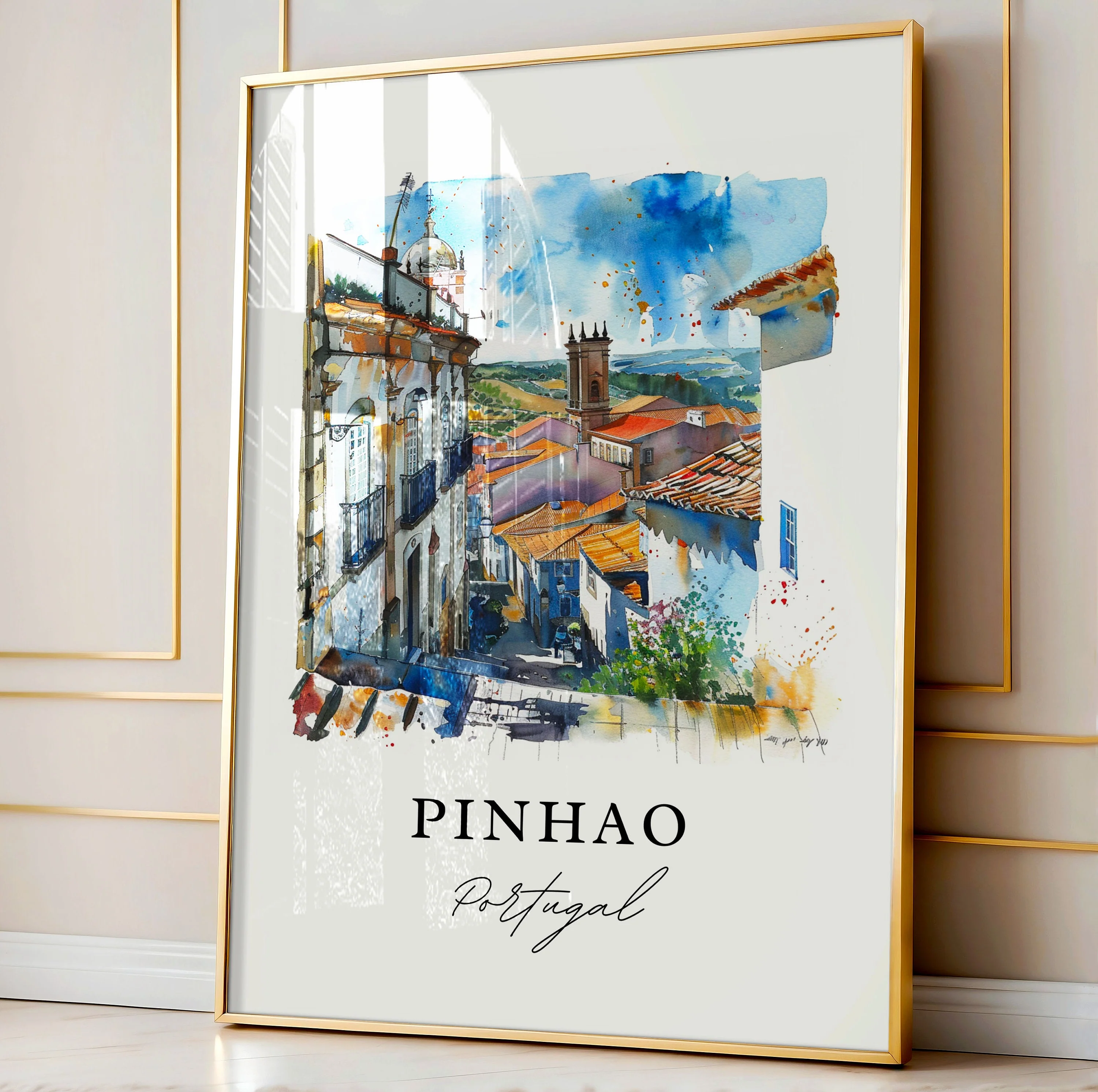 Pinhao, Portugal – Watercolor Art Print - Image 5