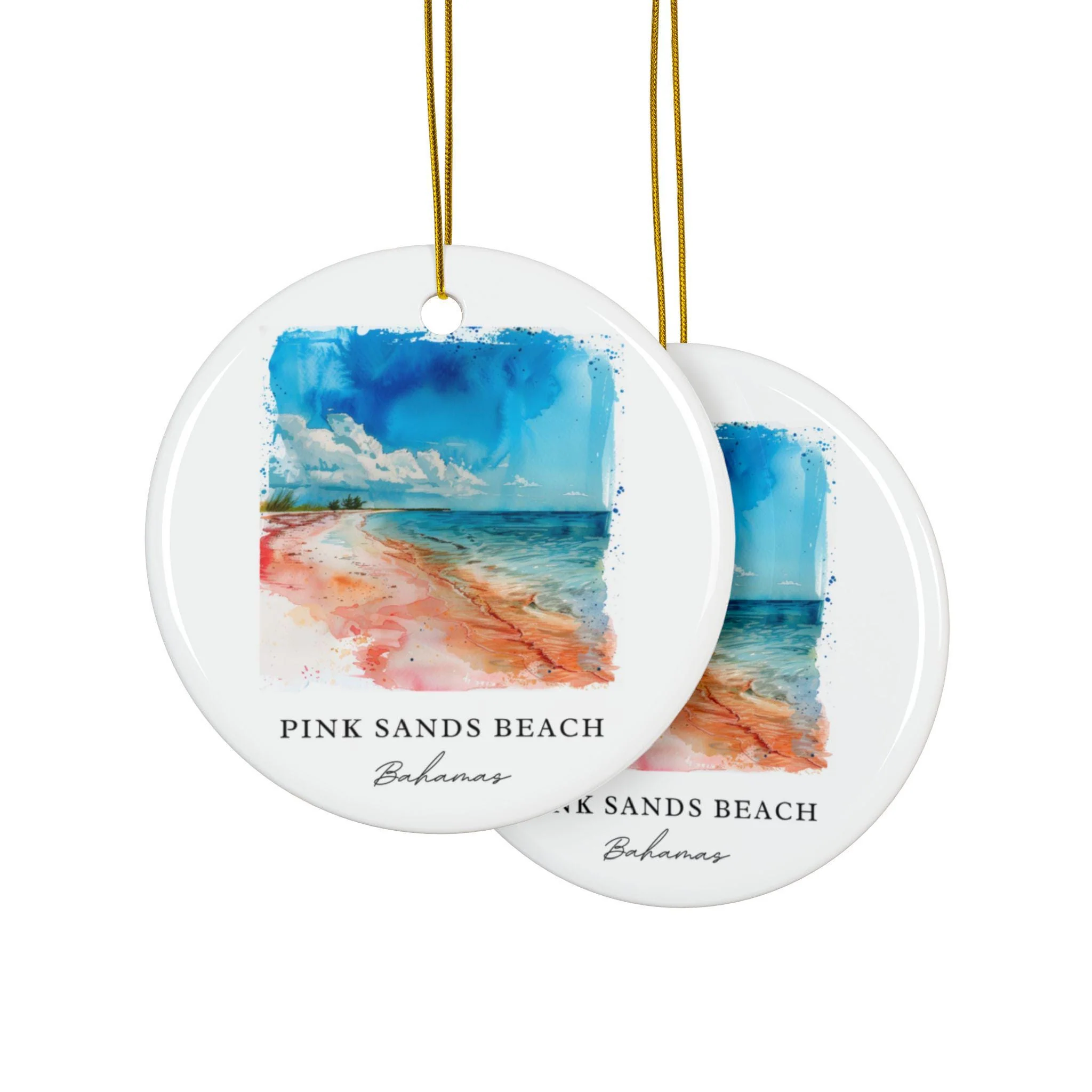 Pink Sands Beach Ornament: Unique Bahamas Souvenir, Bahamas Xmas Decor, and Authentic Pink Sands Beach Gift - Image 2