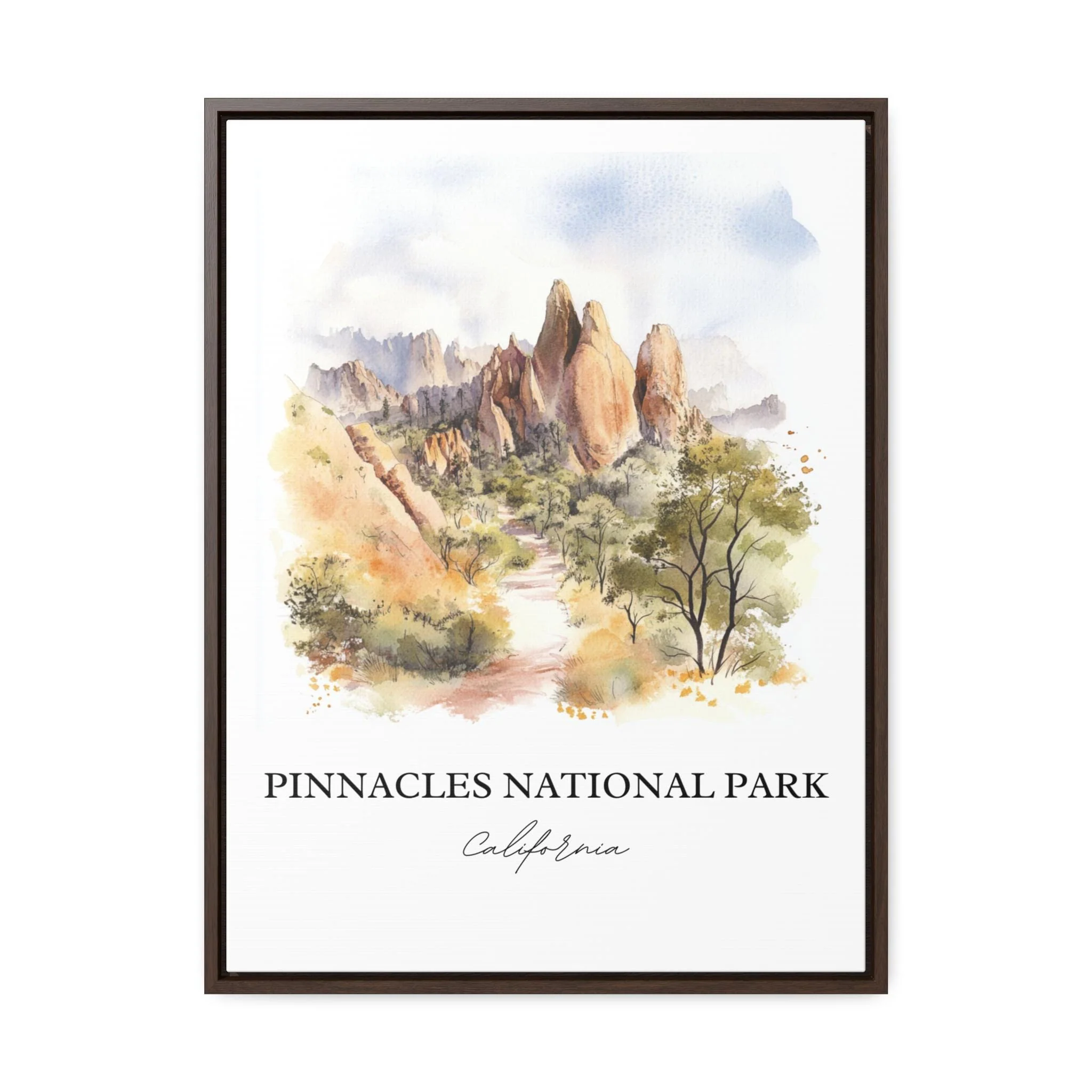 Pinnacles Peak, California Watercolor Art Print - Image 7