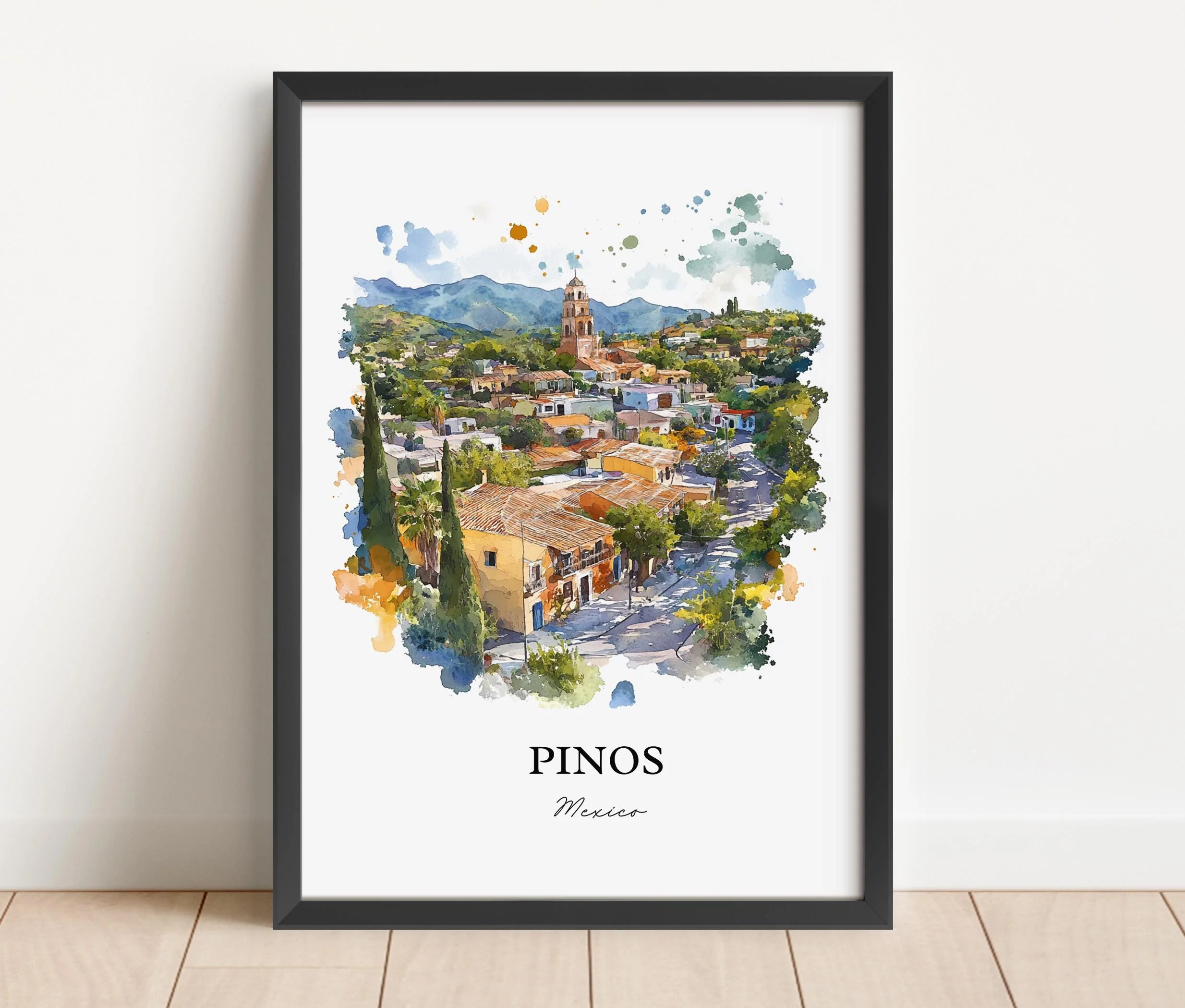 Pinos, Mexico – Watercolor Art Print - Image 4