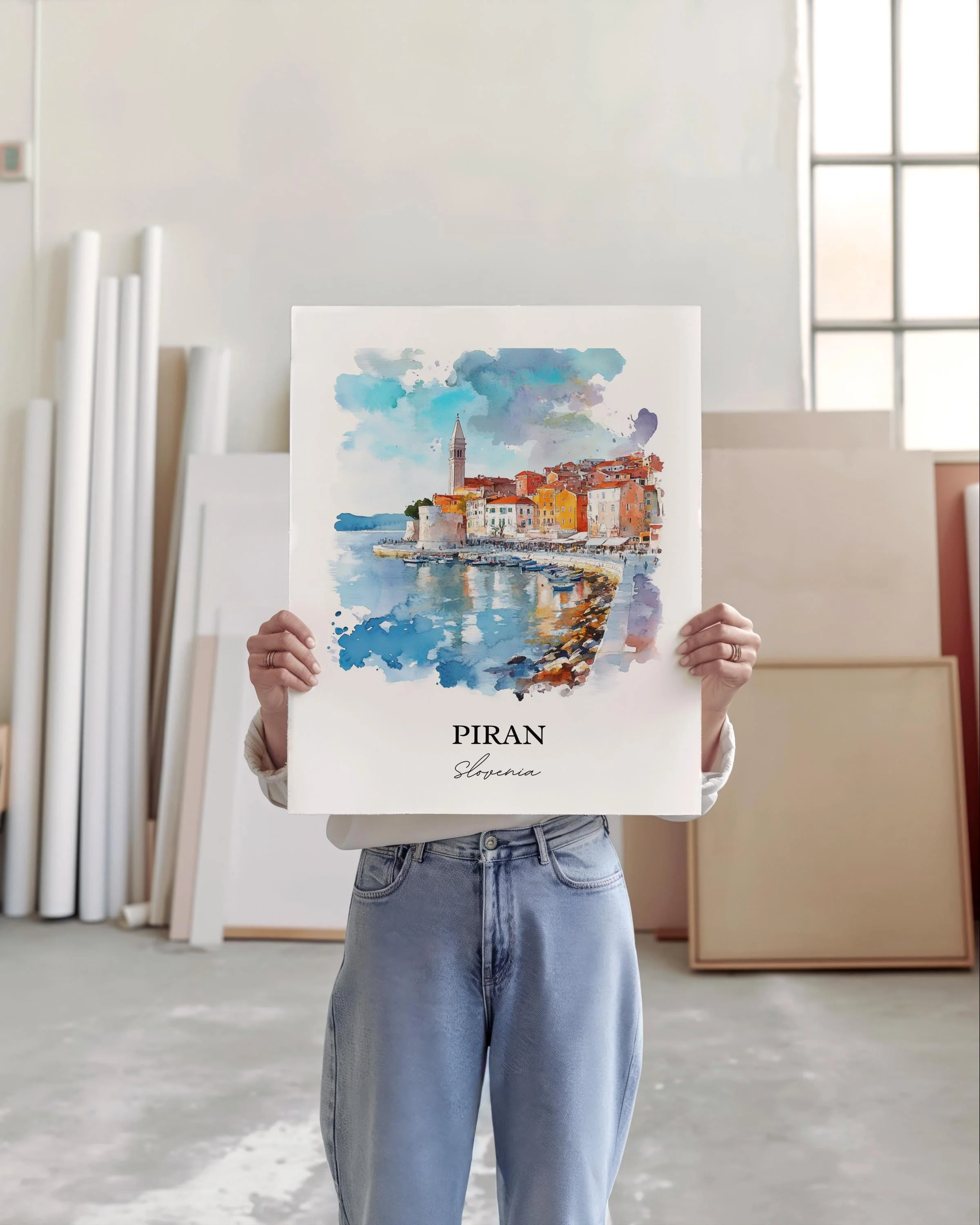 Piran, Slovenia – Watercolor Art Print - Image 4