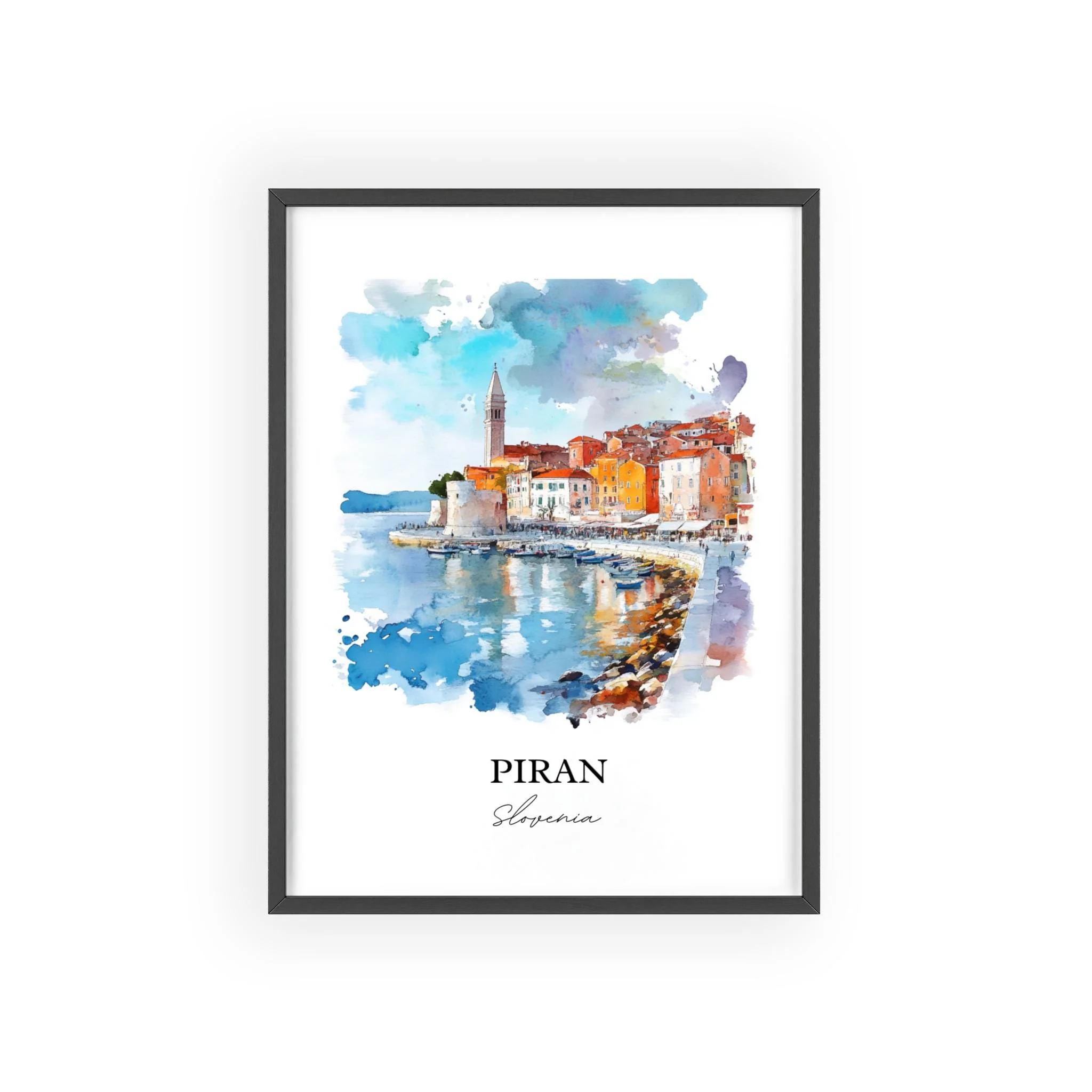 Piran, Slovenia – Watercolor Art Print - Image 7