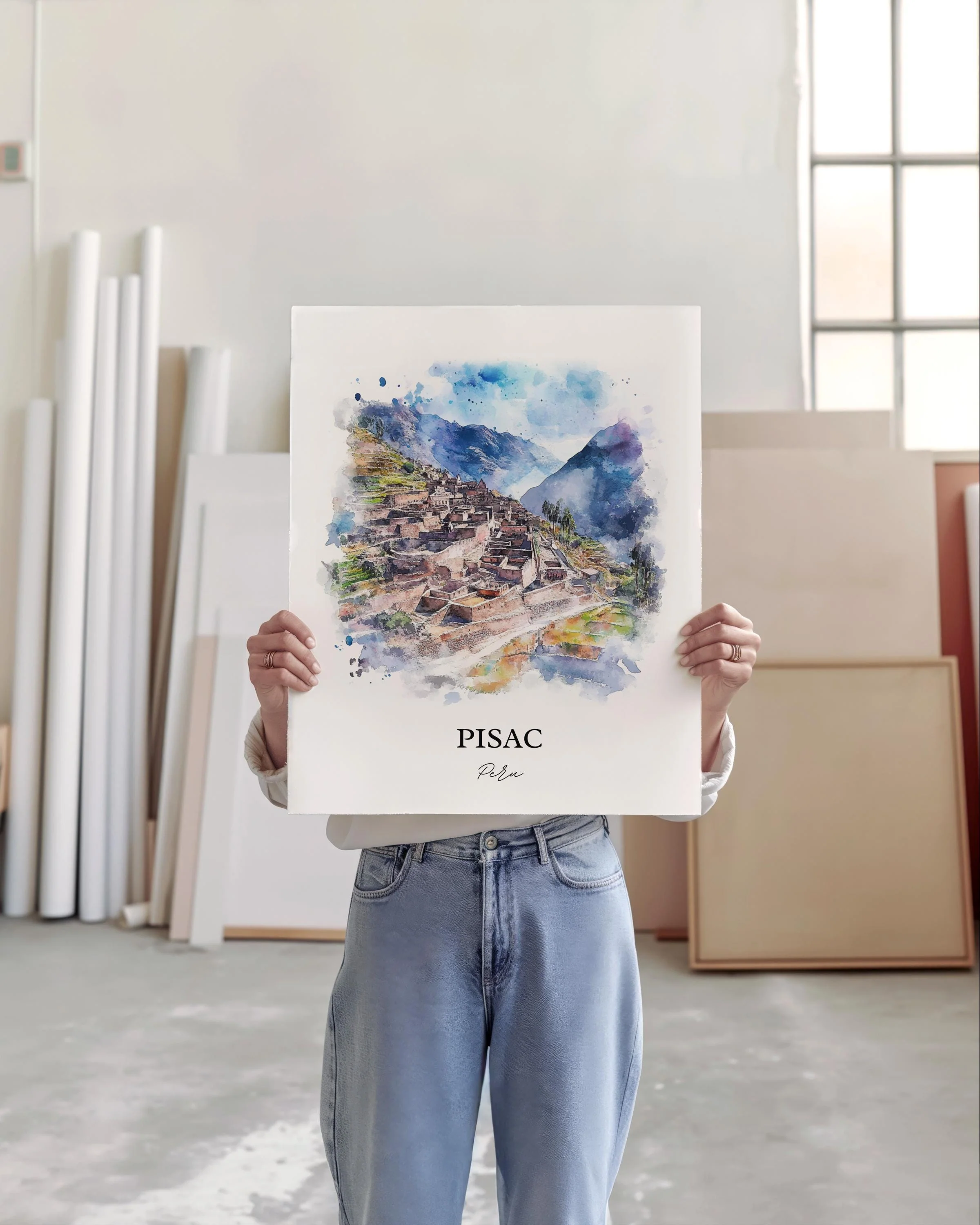 Pisac, Peru – Watercolor Art Print - Image 4